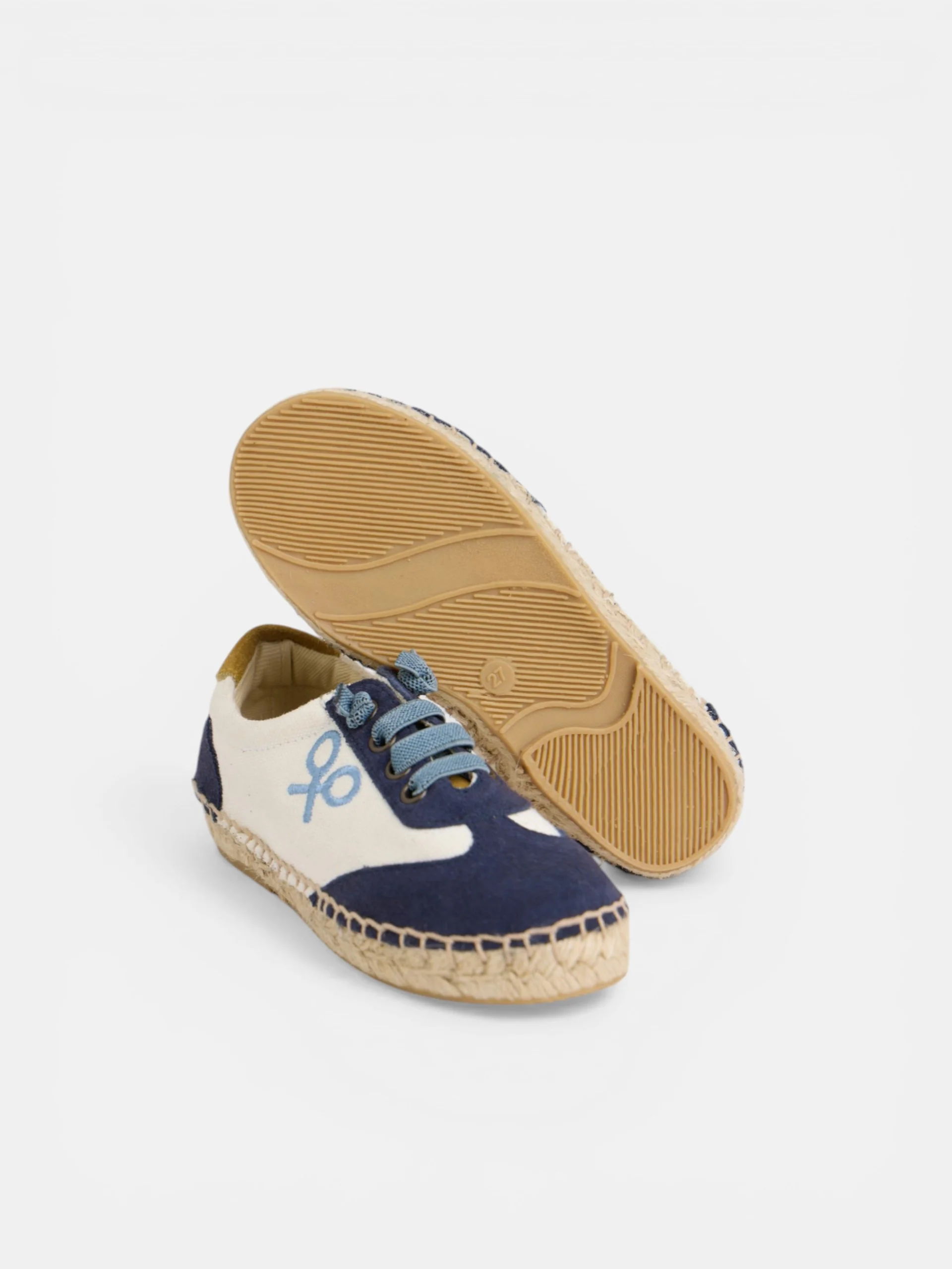 Alpargata kids suela rafia azul marino - Image 6