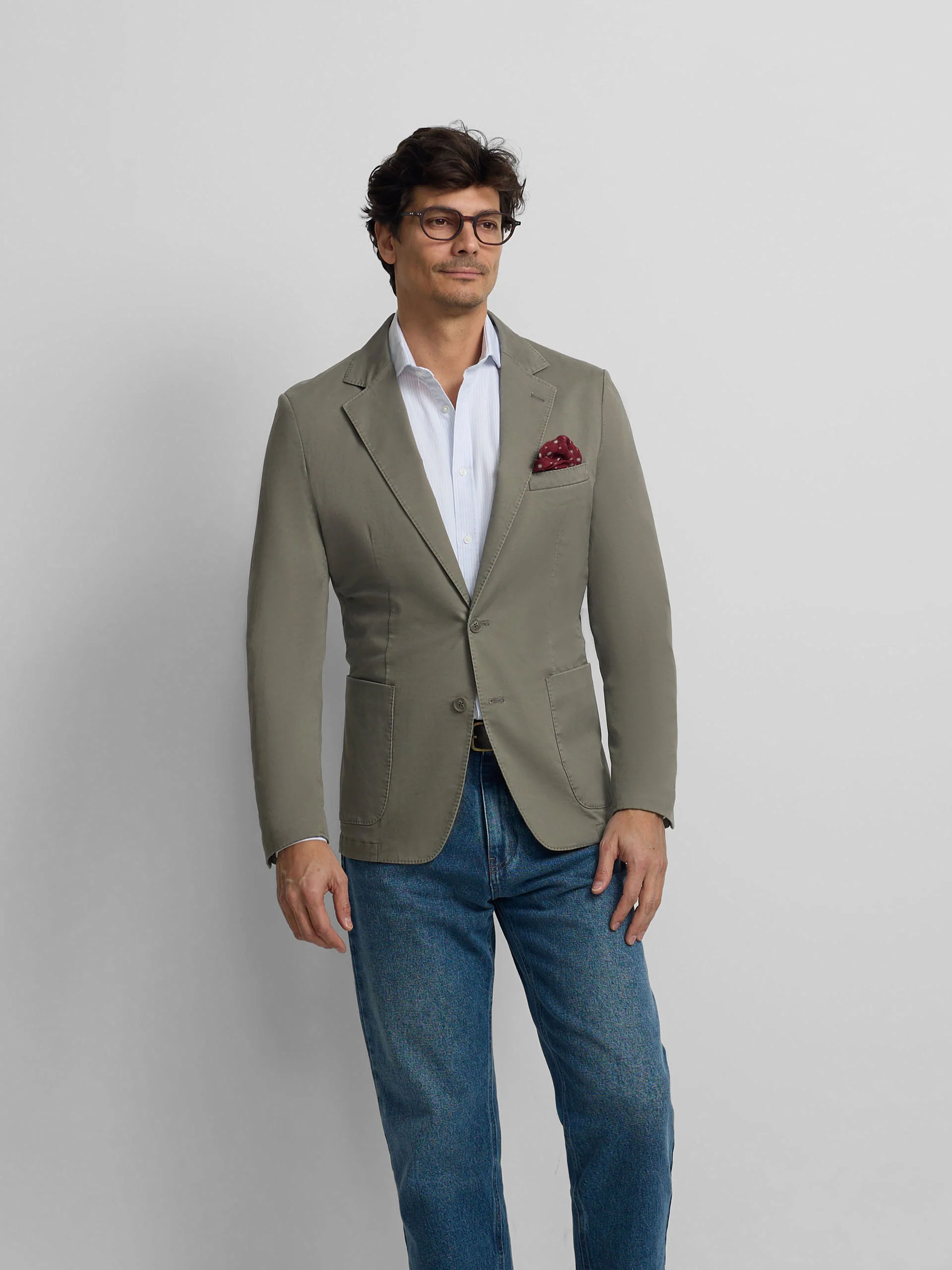 Americana casual verde gris - Image 3