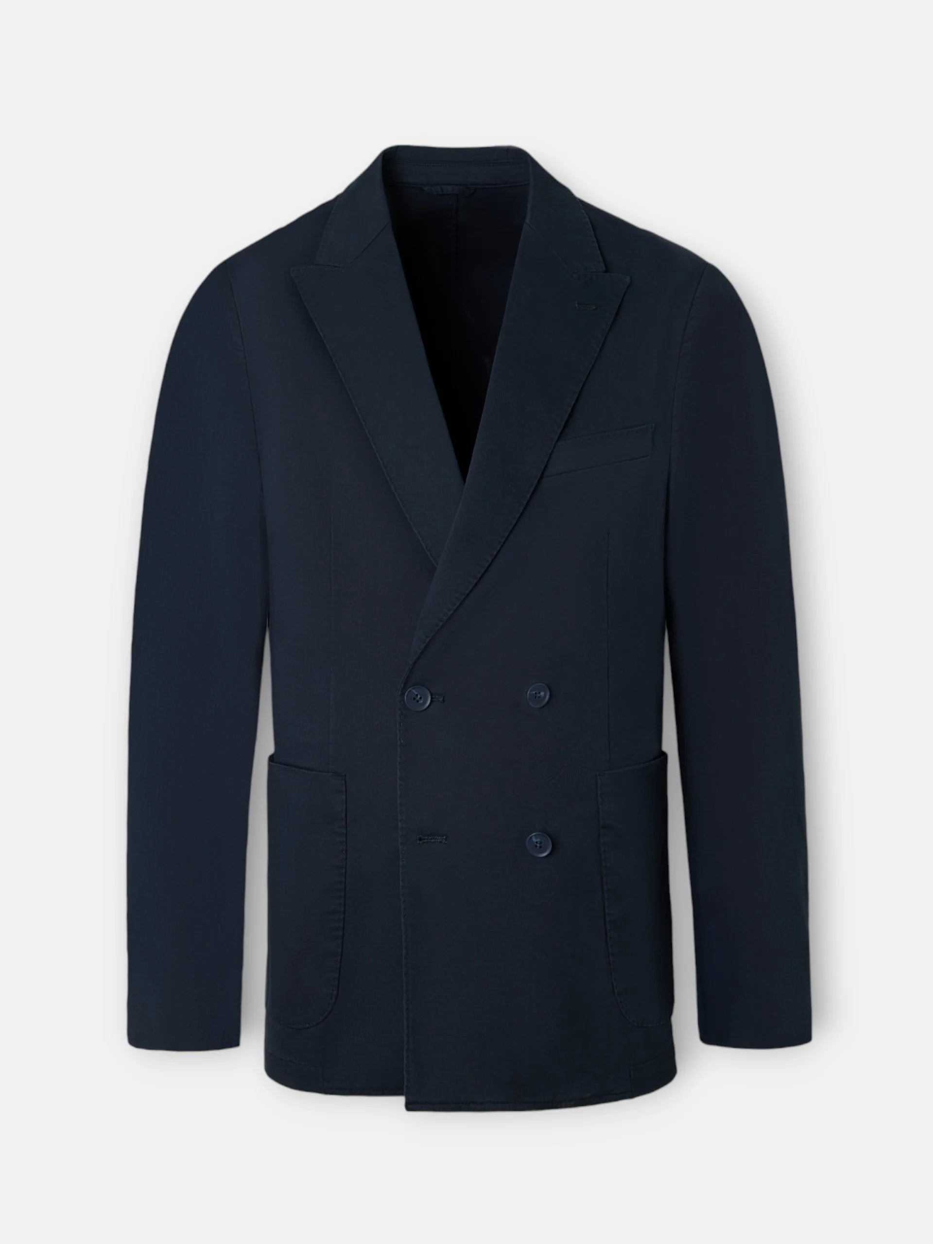 Americana cruzada casual azul marino - Image 12