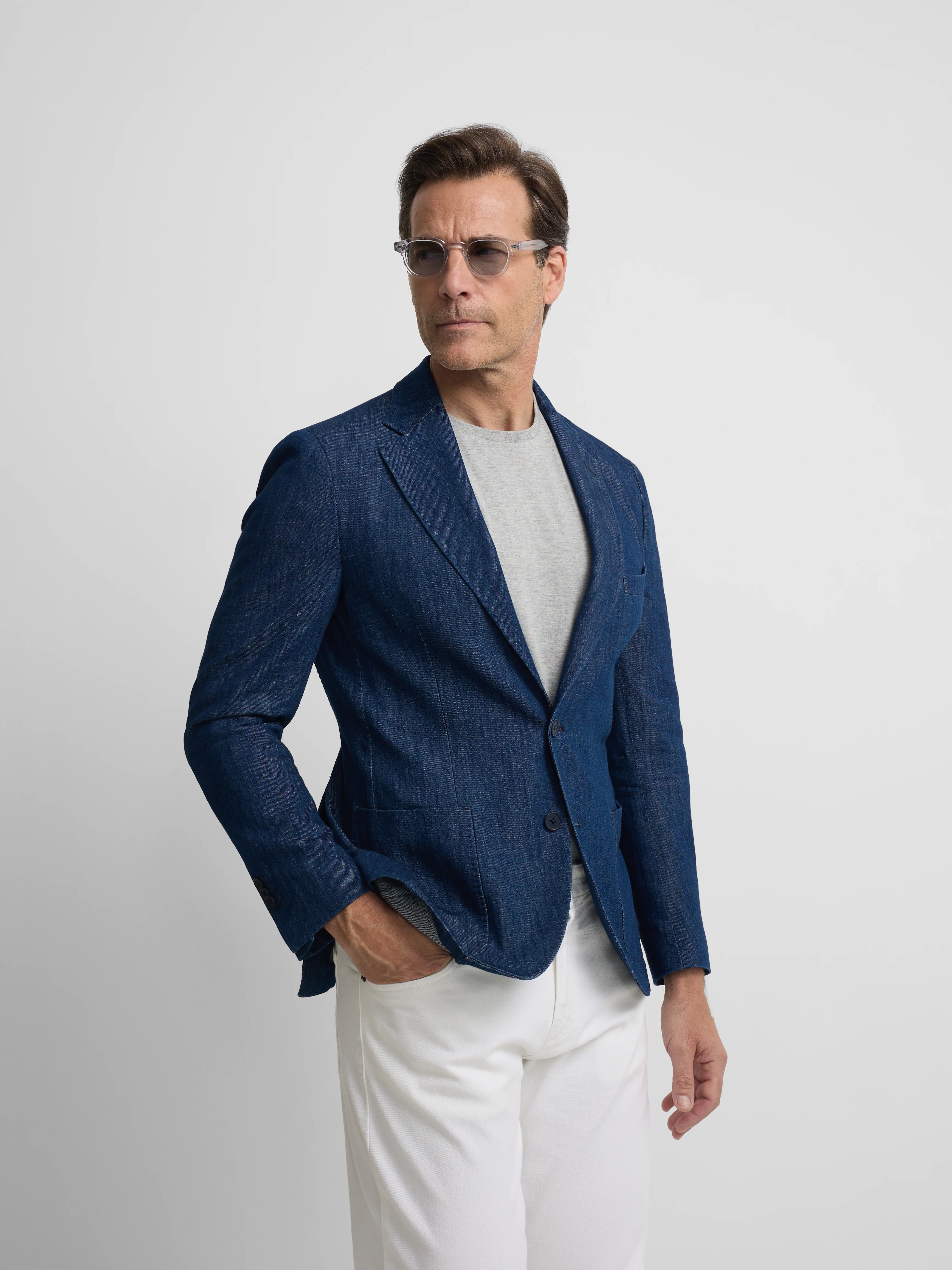 Americana denim lavado azul medio - Image 6