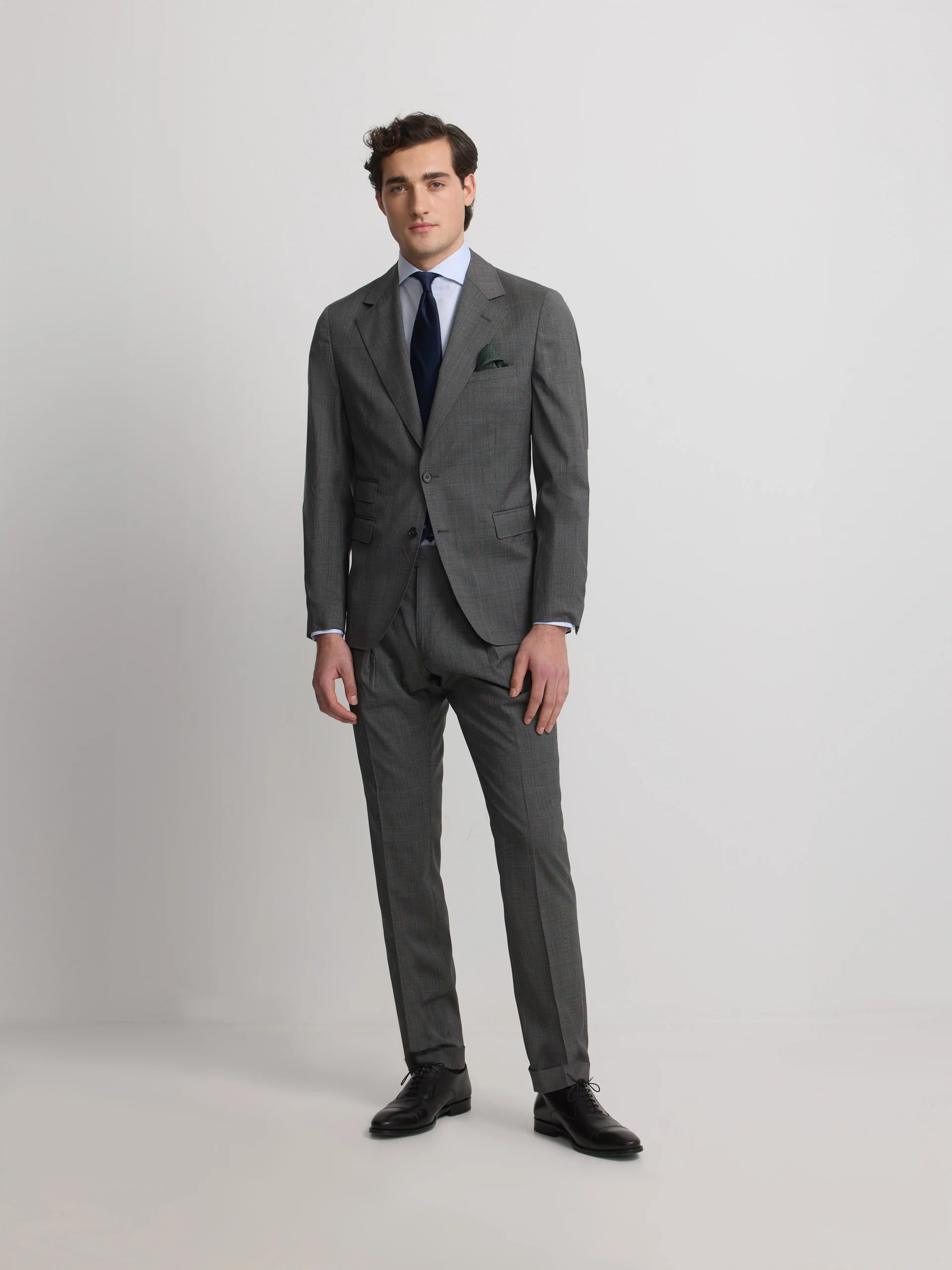 Americana traje clasico principe de gales gris - Image 3