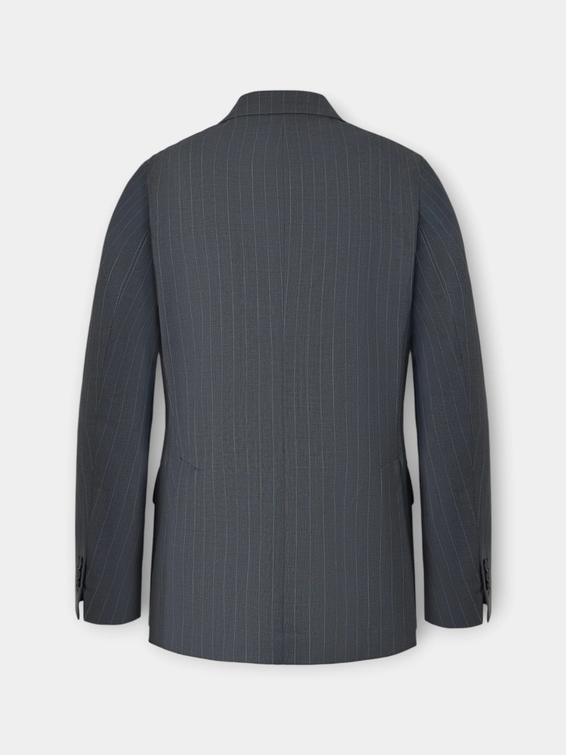 Americana traje cruzado raya diplomatica gris - Image 7