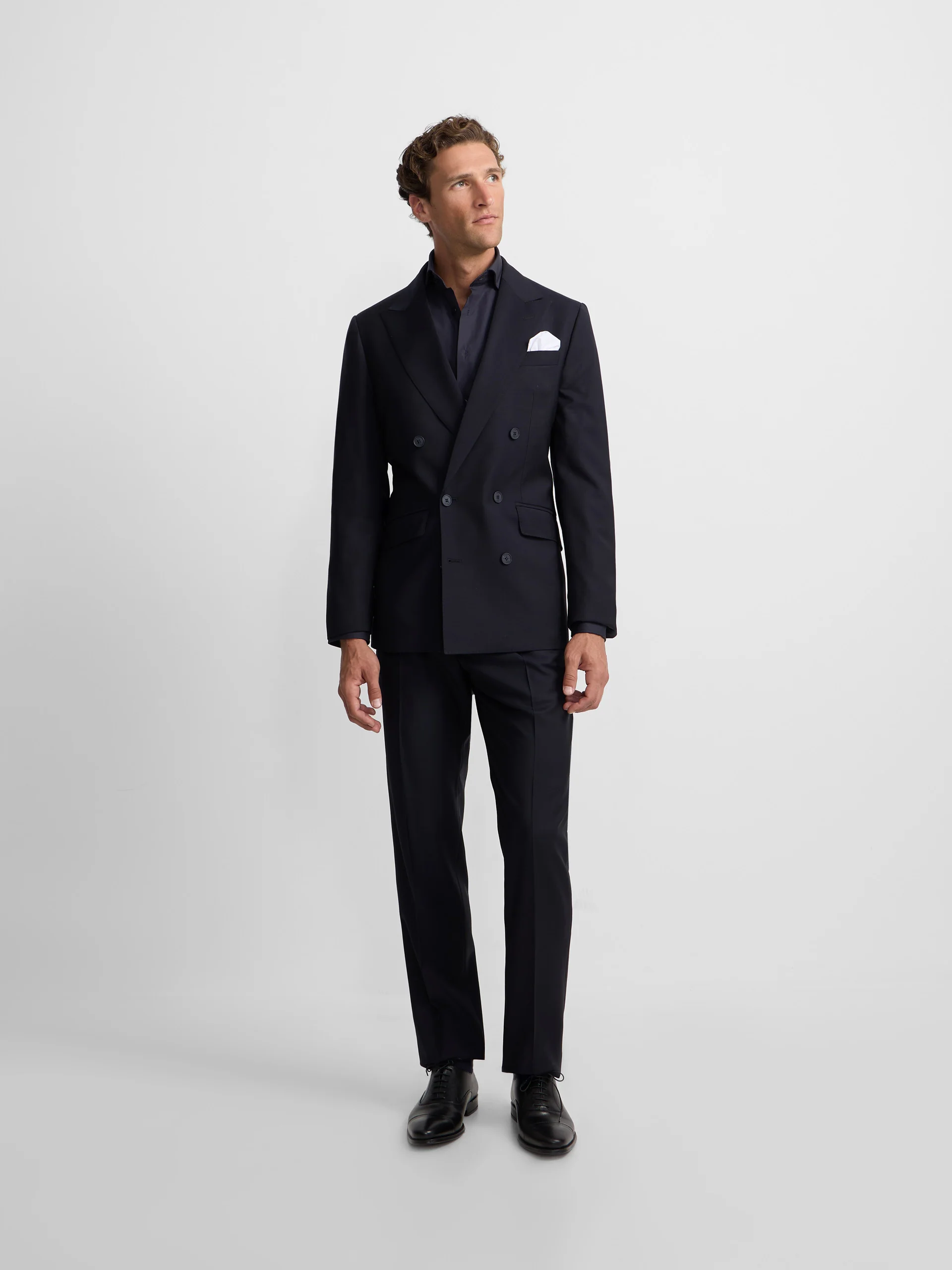 Americana traje cruzado stretch navy - Image 14