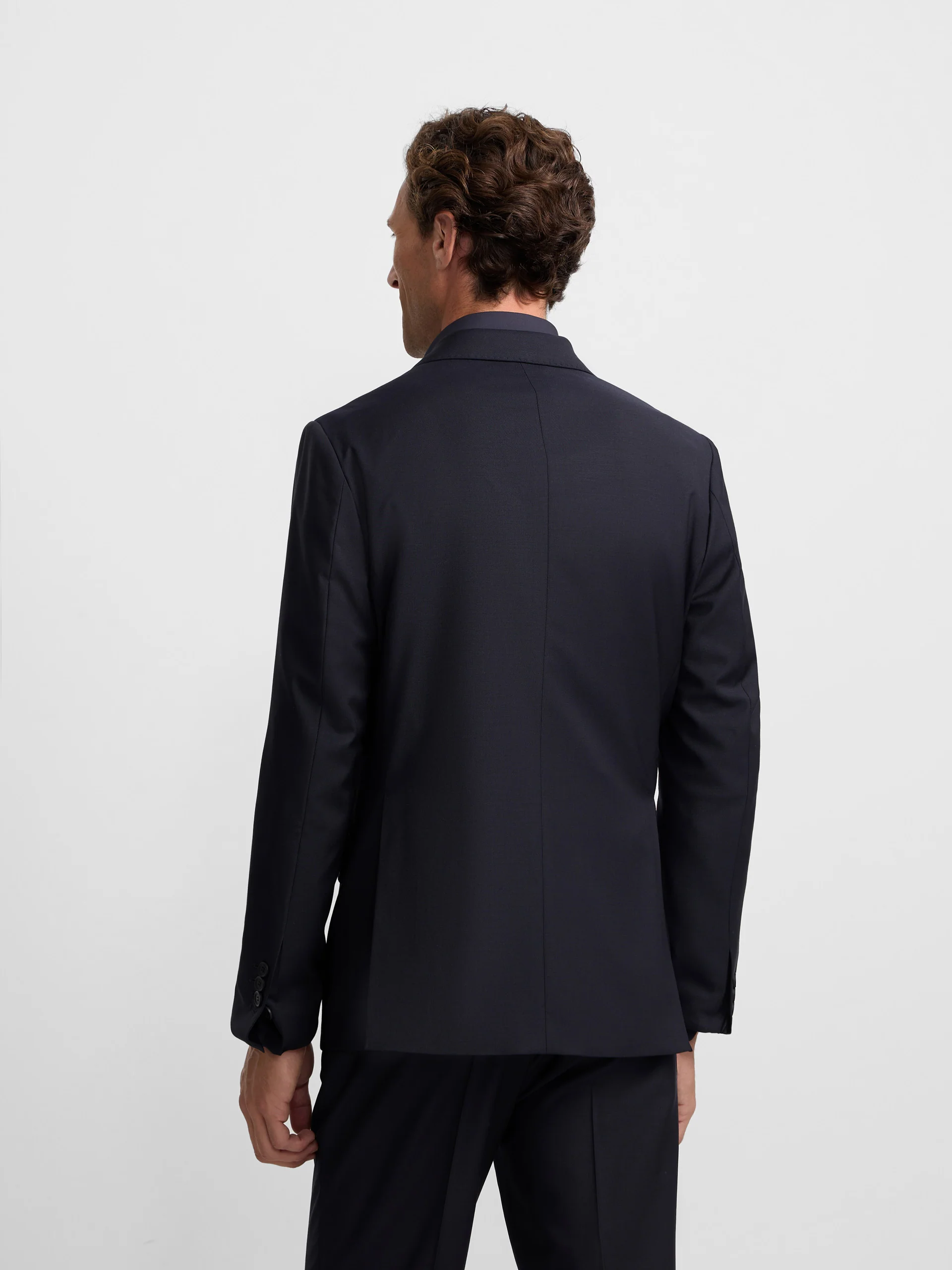 Americana traje cruzado stretch navy - Image 15