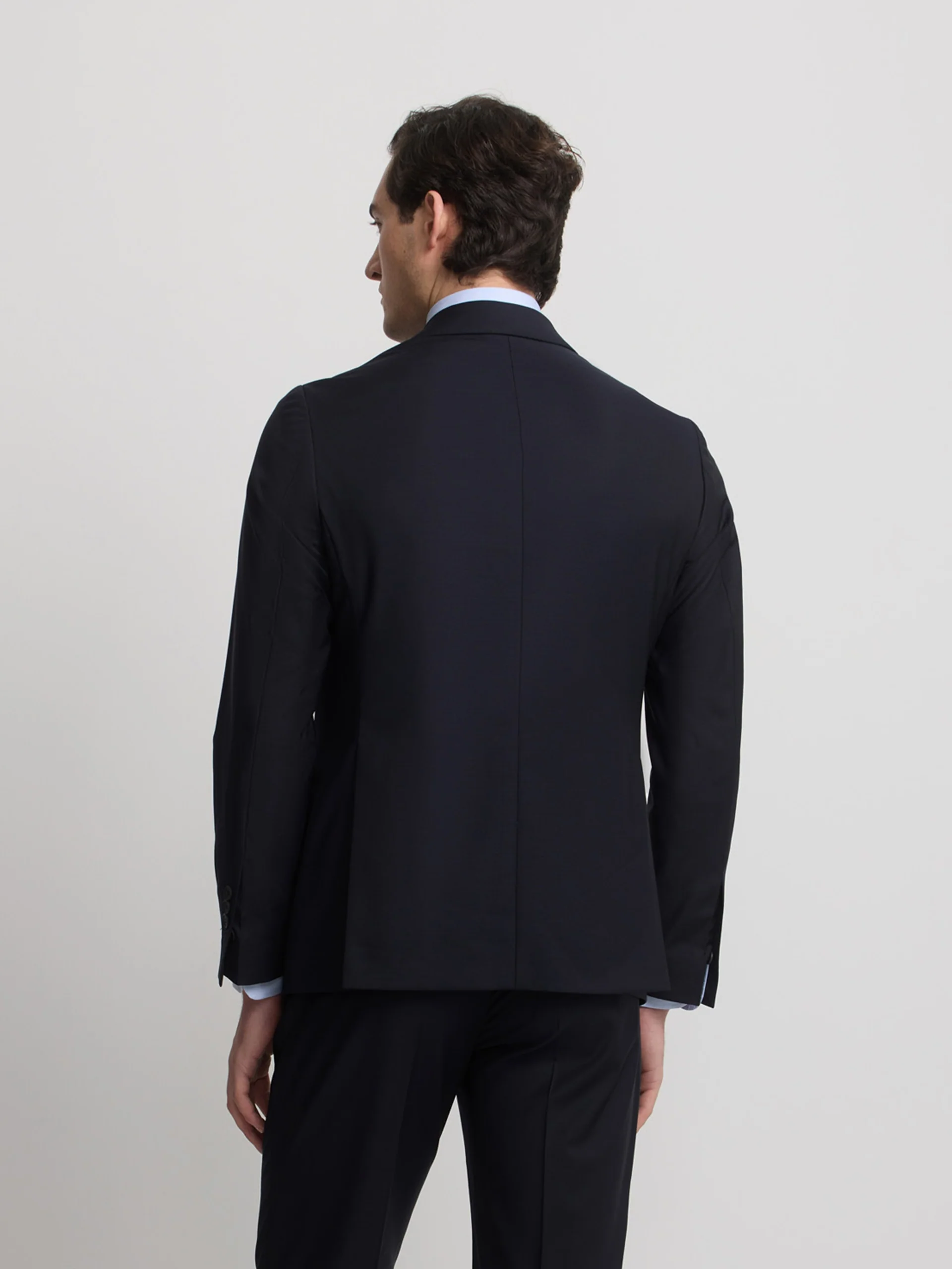 Americana traje cruzado stretch navy - Image 5