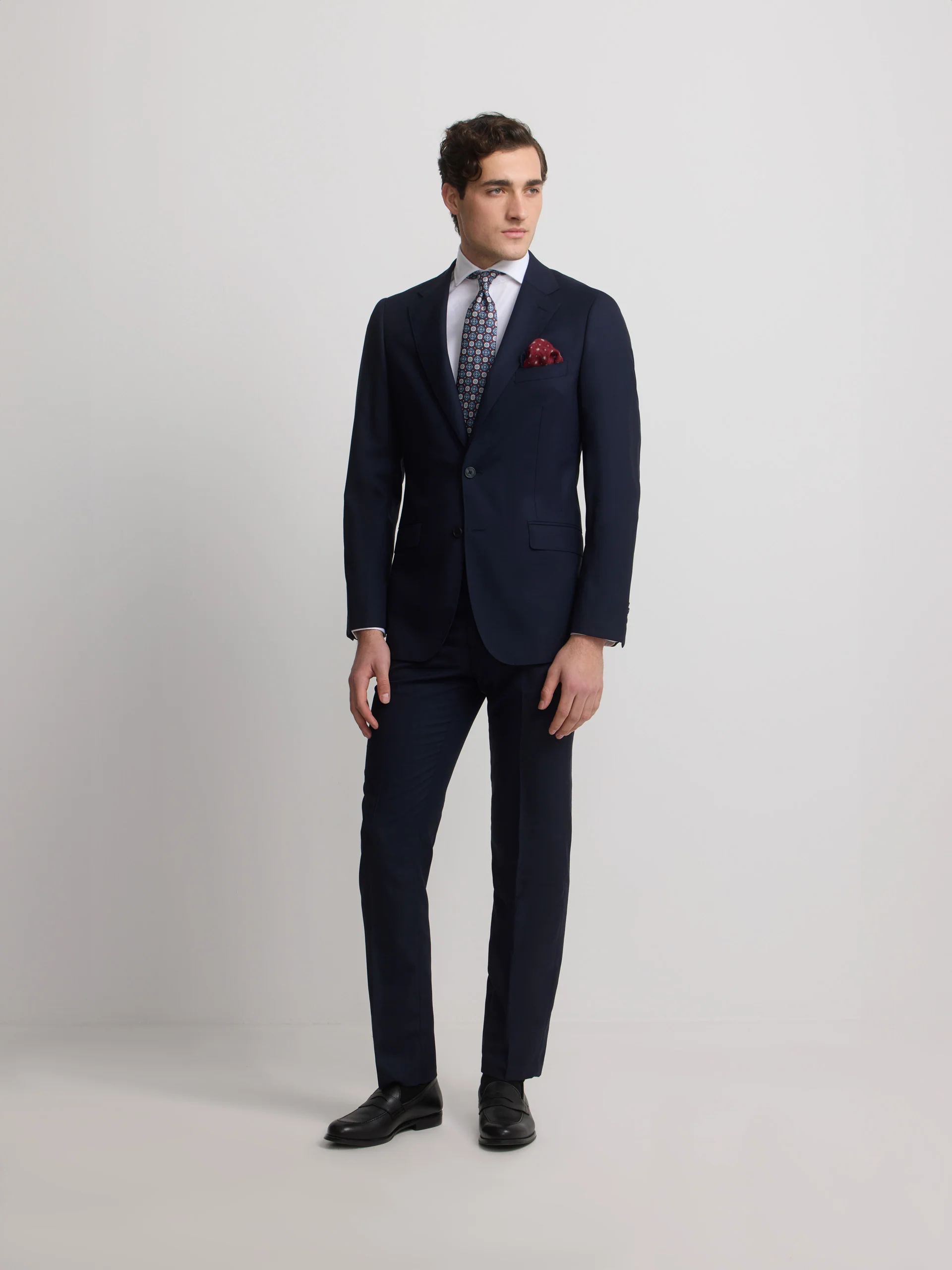 Americana traje estructura azul marino - Image 3