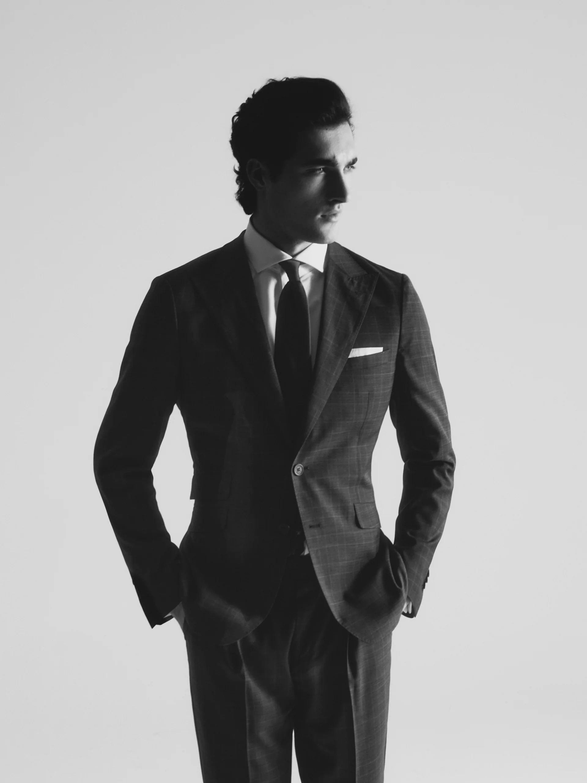 Americana traje principe de gales gris - Image 3