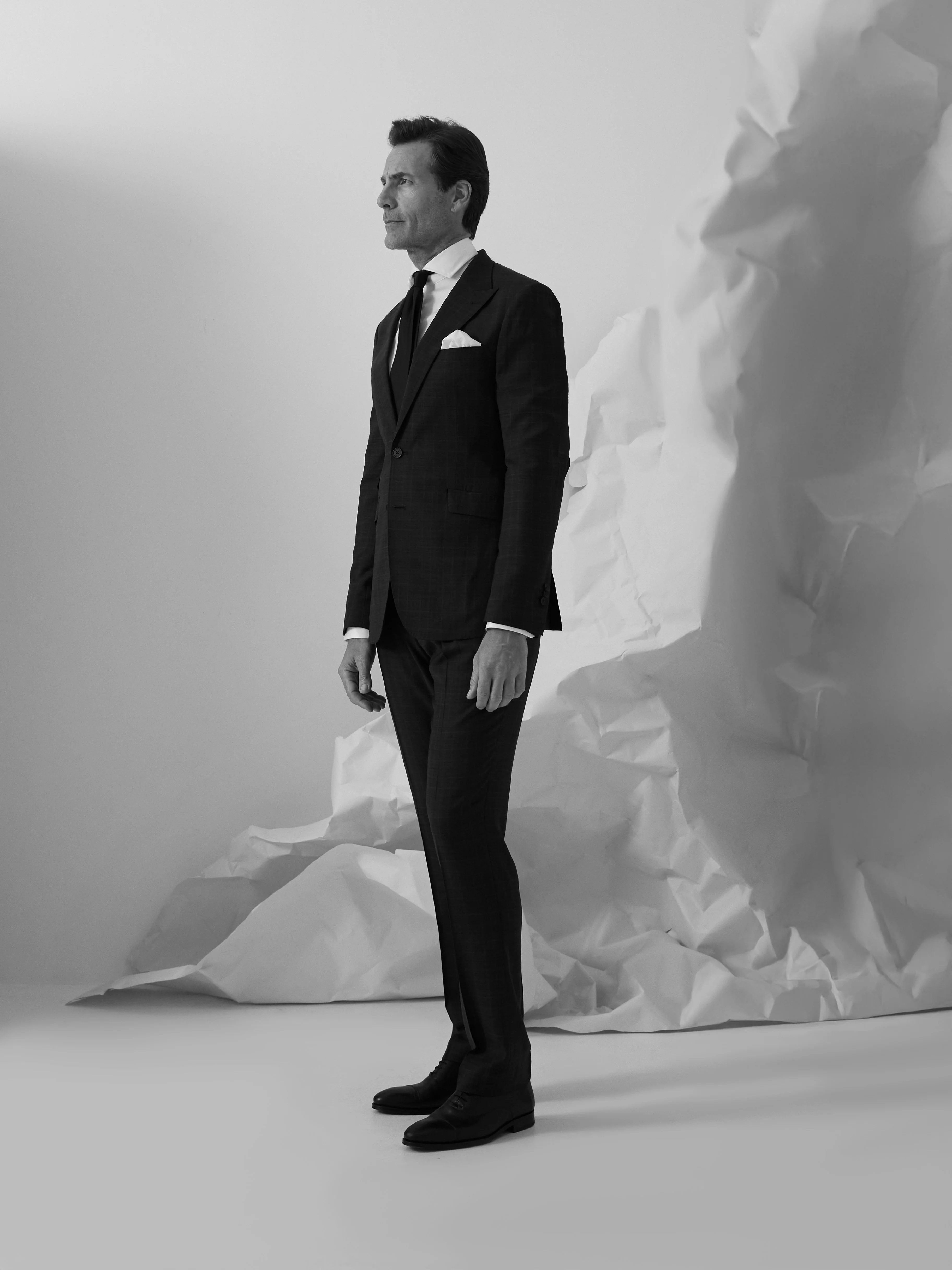 Americana traje principe de gales gris - Image 5