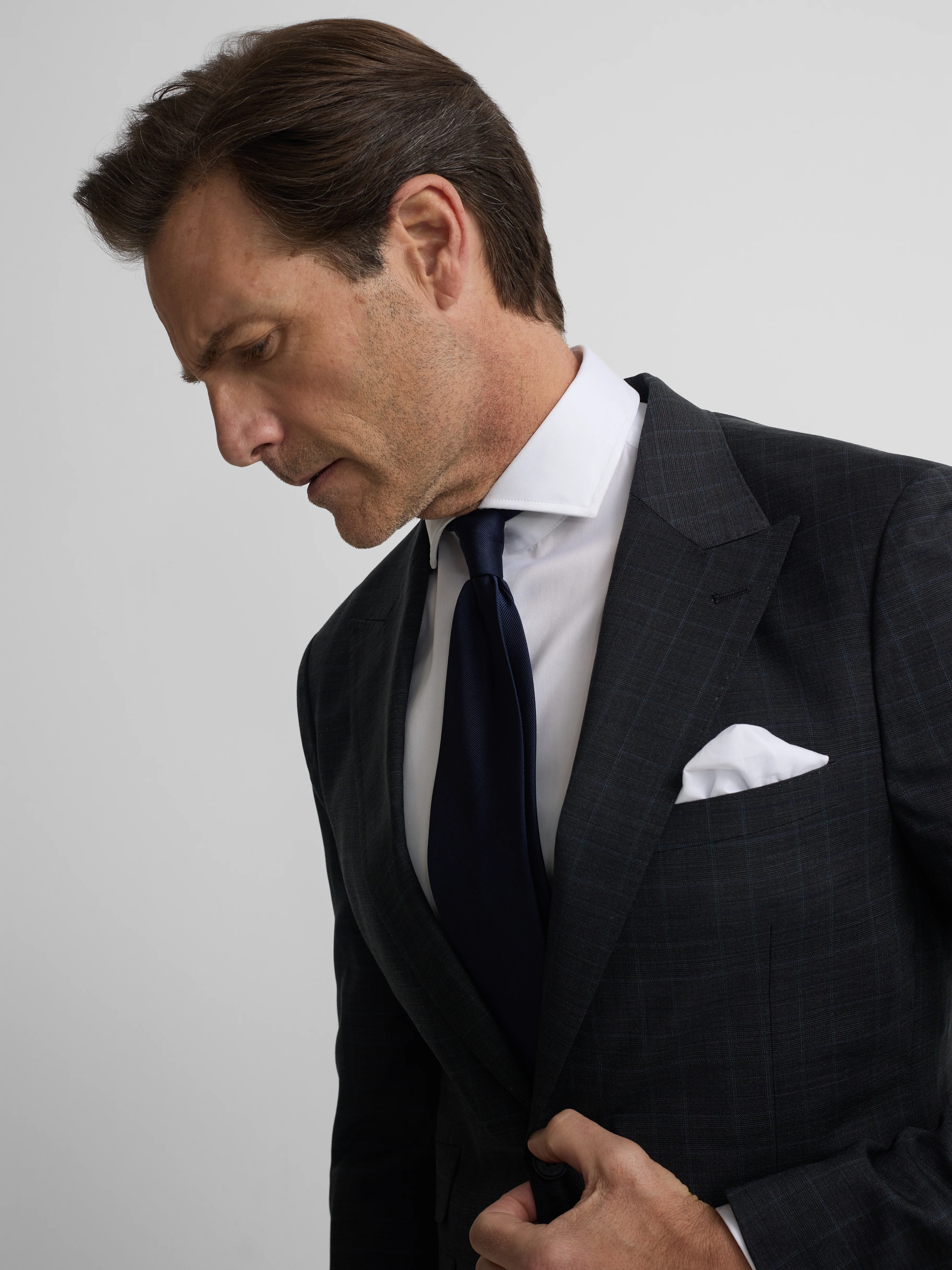 Americana traje principe de gales gris - Image 6