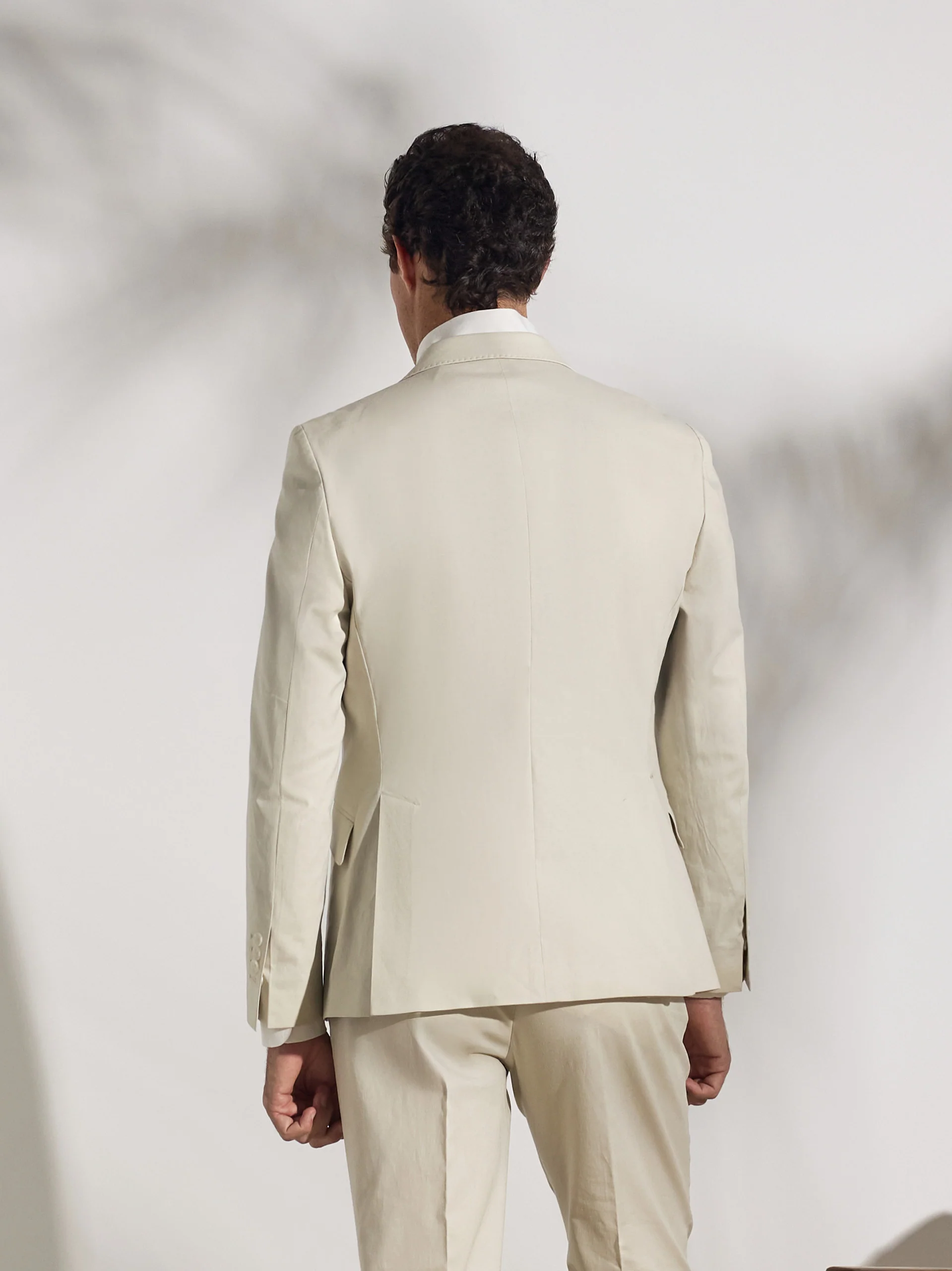Americana traje unique lino piedra - Image 18