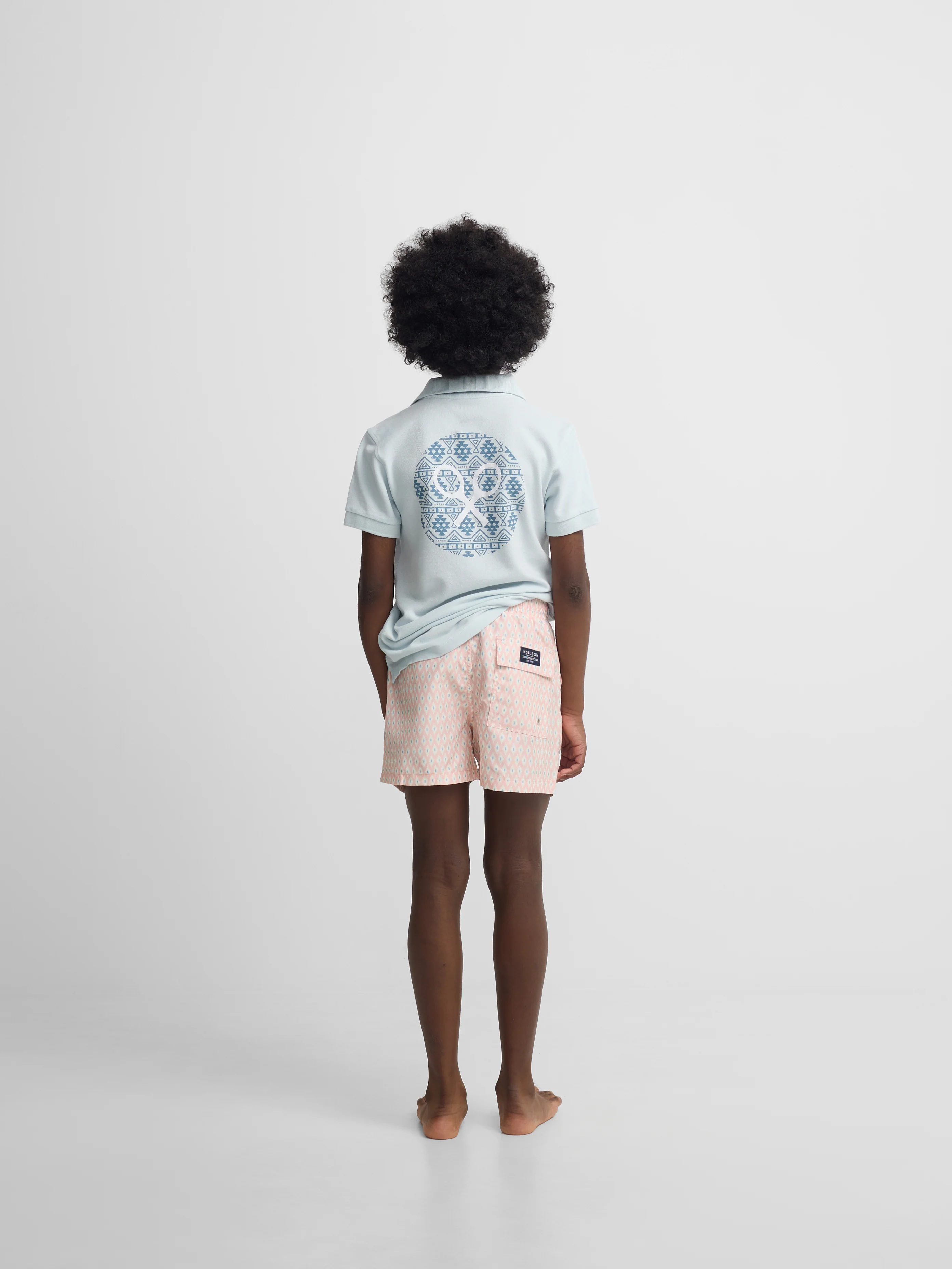 Bañador kids mini rombos coral - Image 4