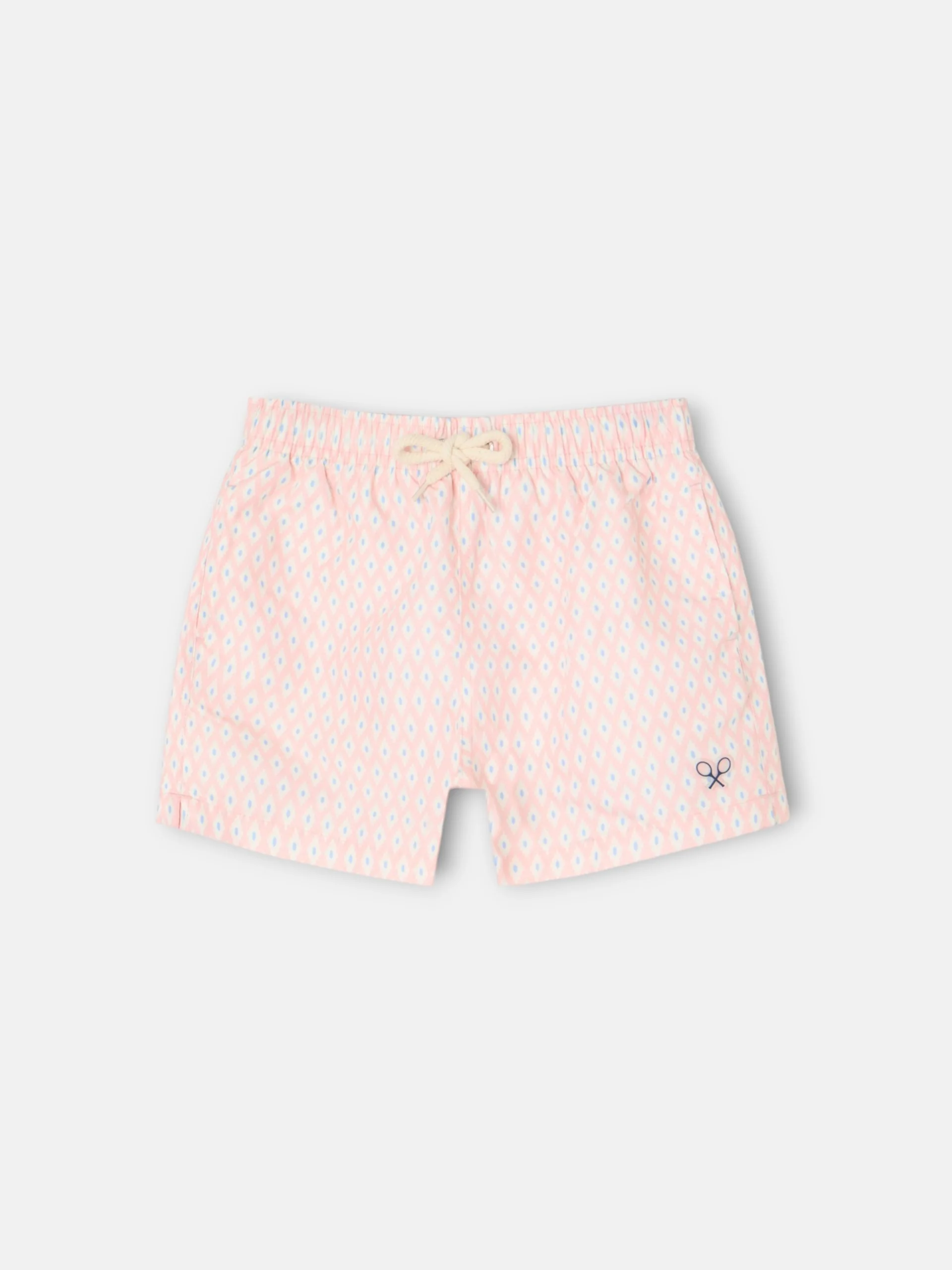 Bañador kids mini rombos coral - Image 6