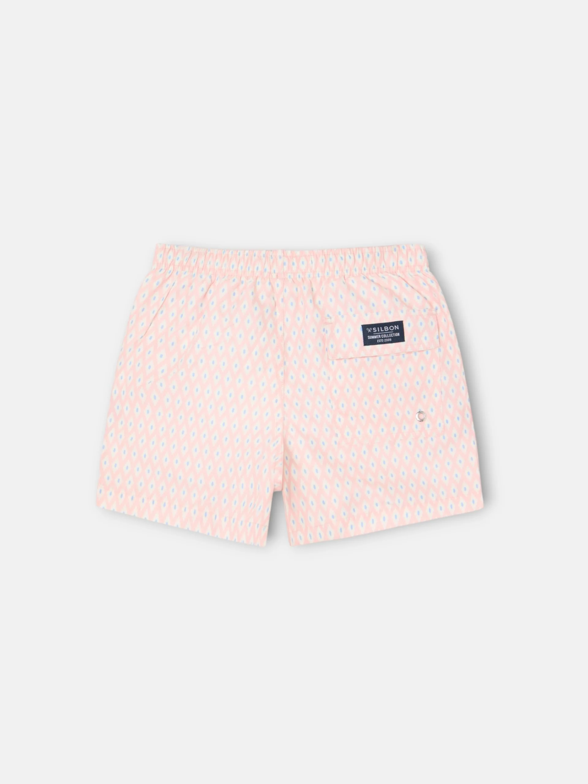 Bañador kids mini rombos coral - Image 8