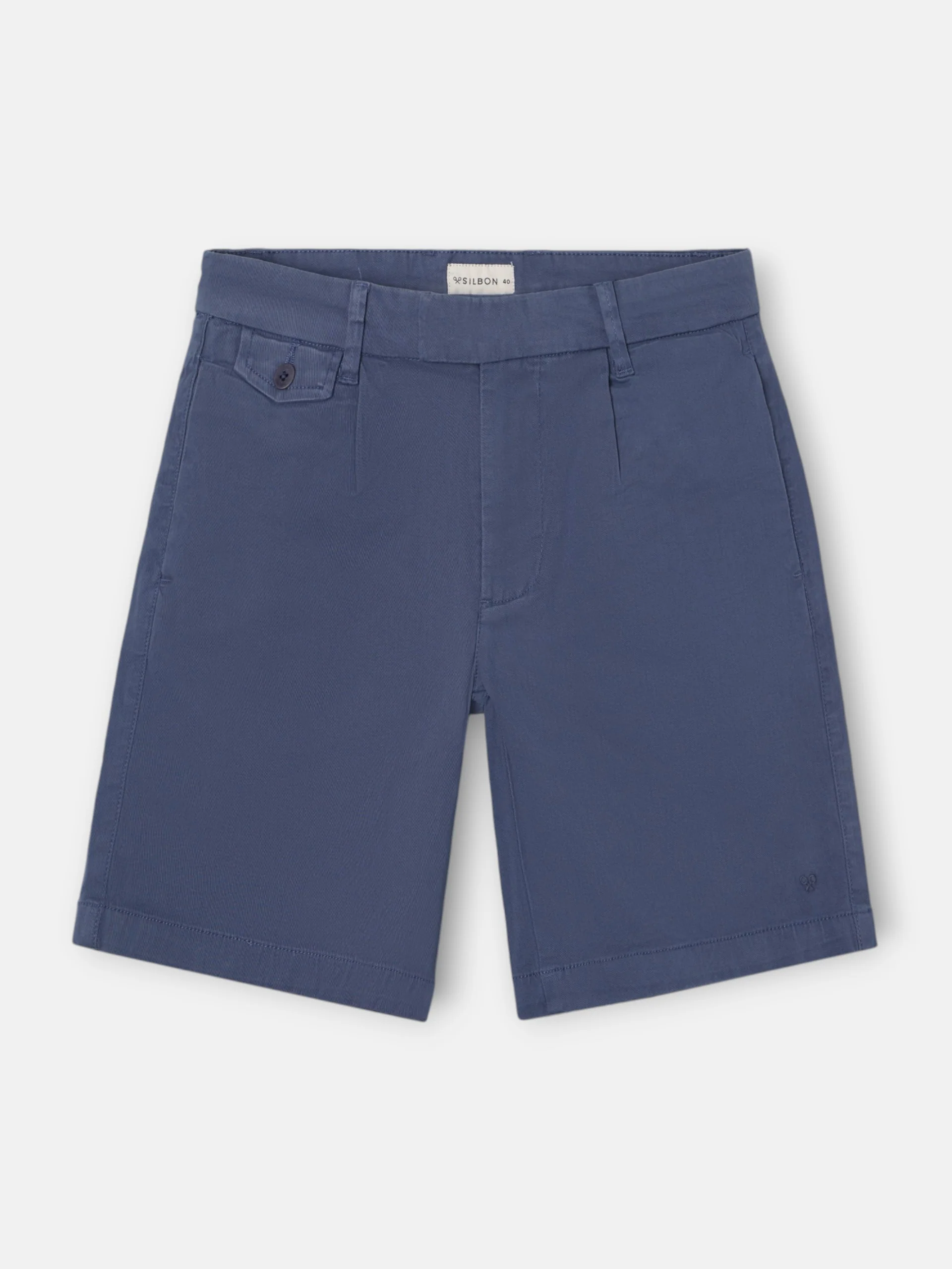 Bermuda clasica pinza azul indigo - Image 5