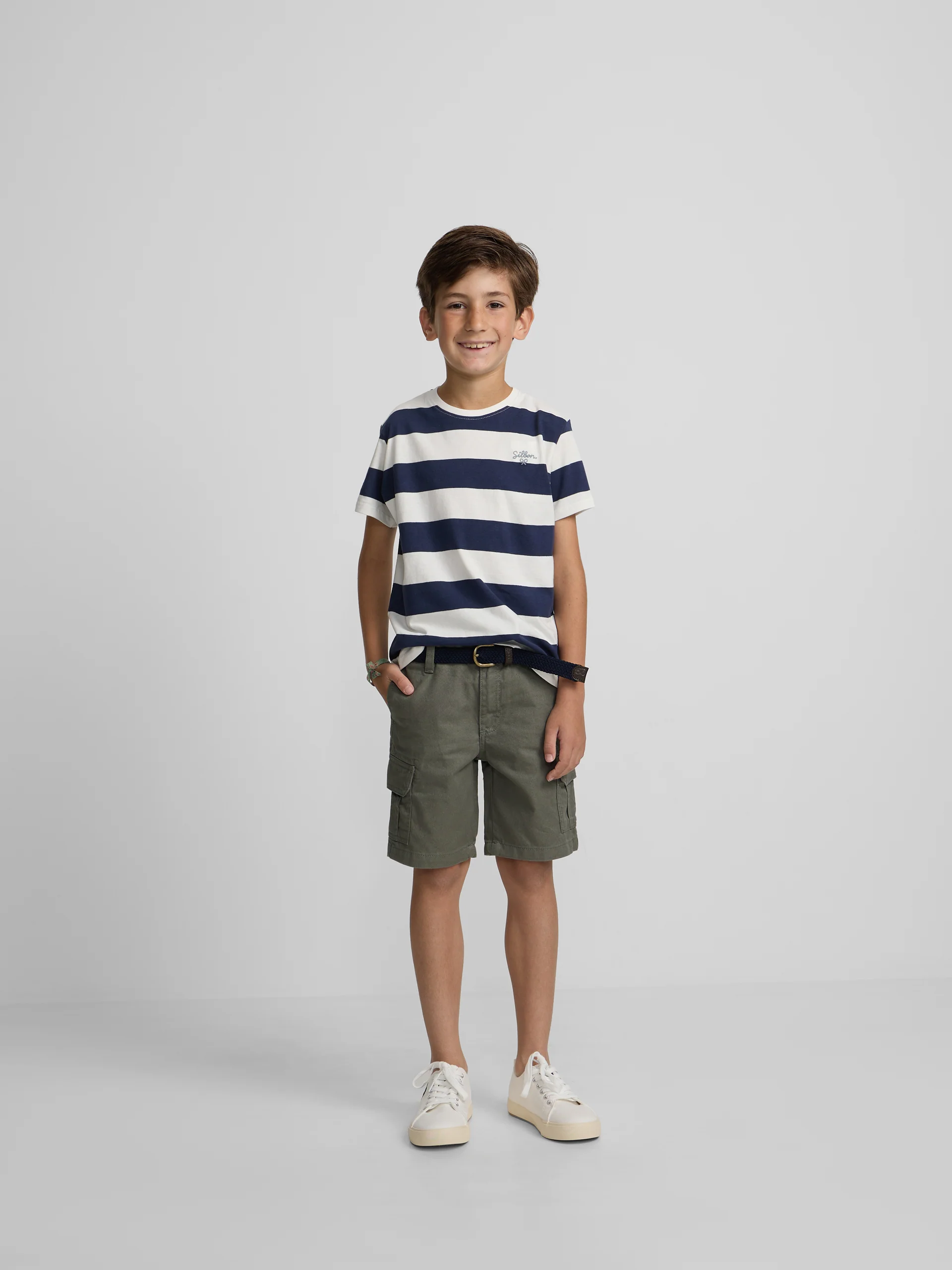 Bermuda kids cargo verde