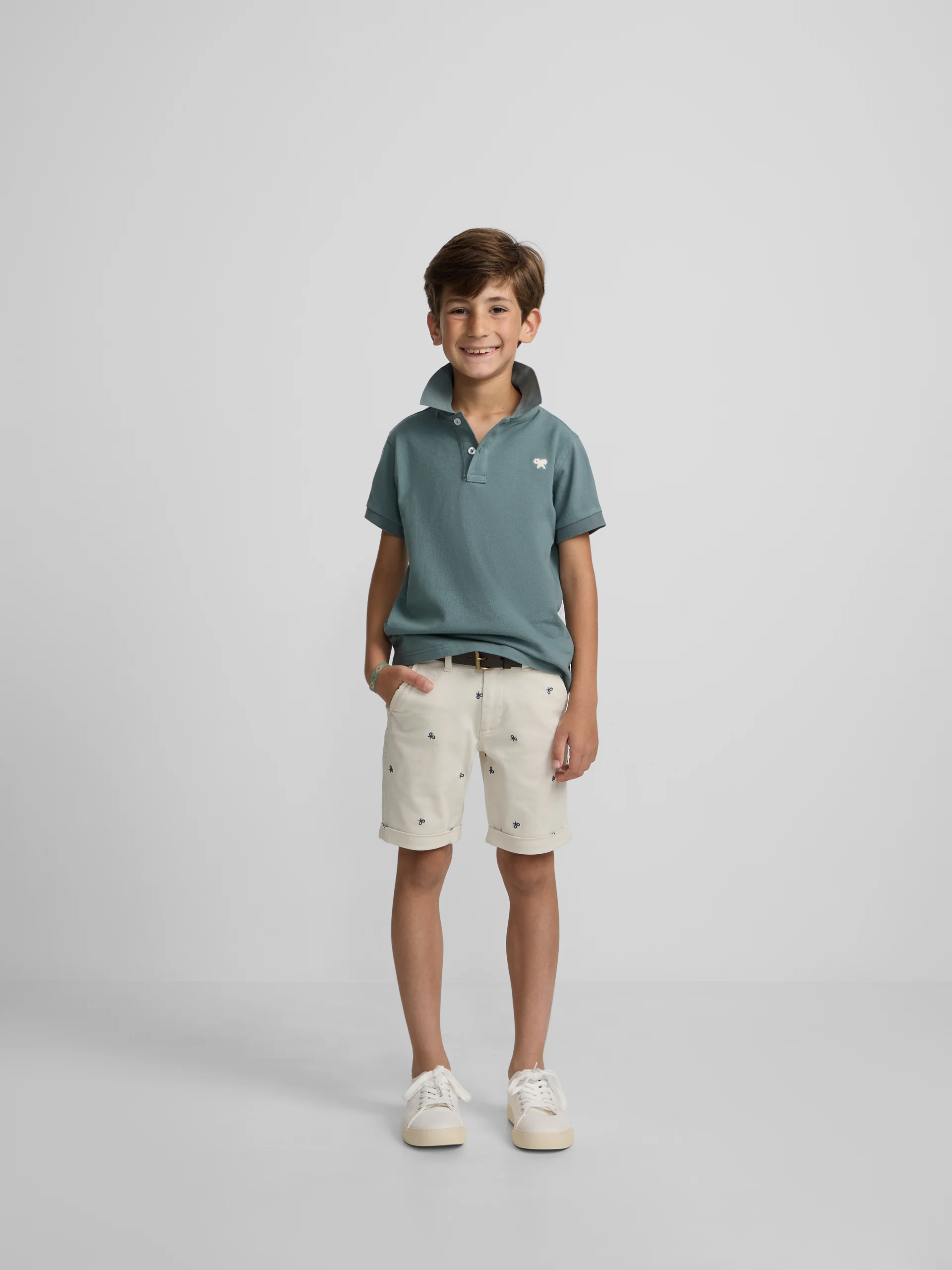 Bermuda kids petit multiraqueta azul piedra