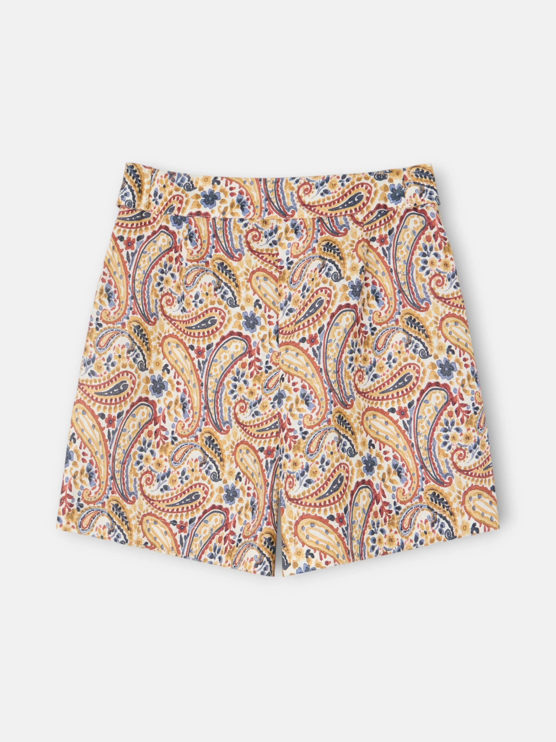 Bermuda lino estampado cachemir naranjas - Image 8