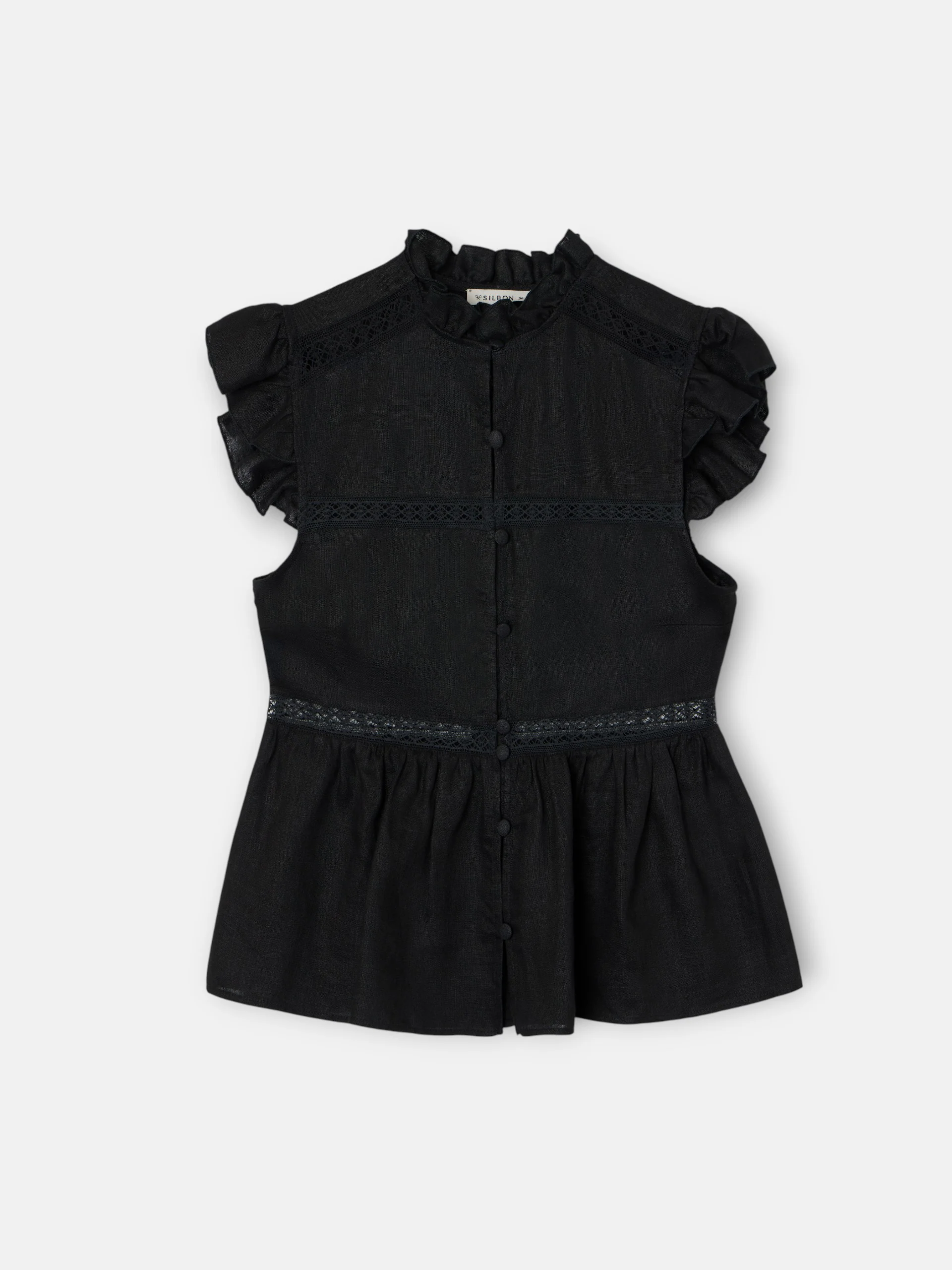 Blusa detalles bordados negra - Image 10