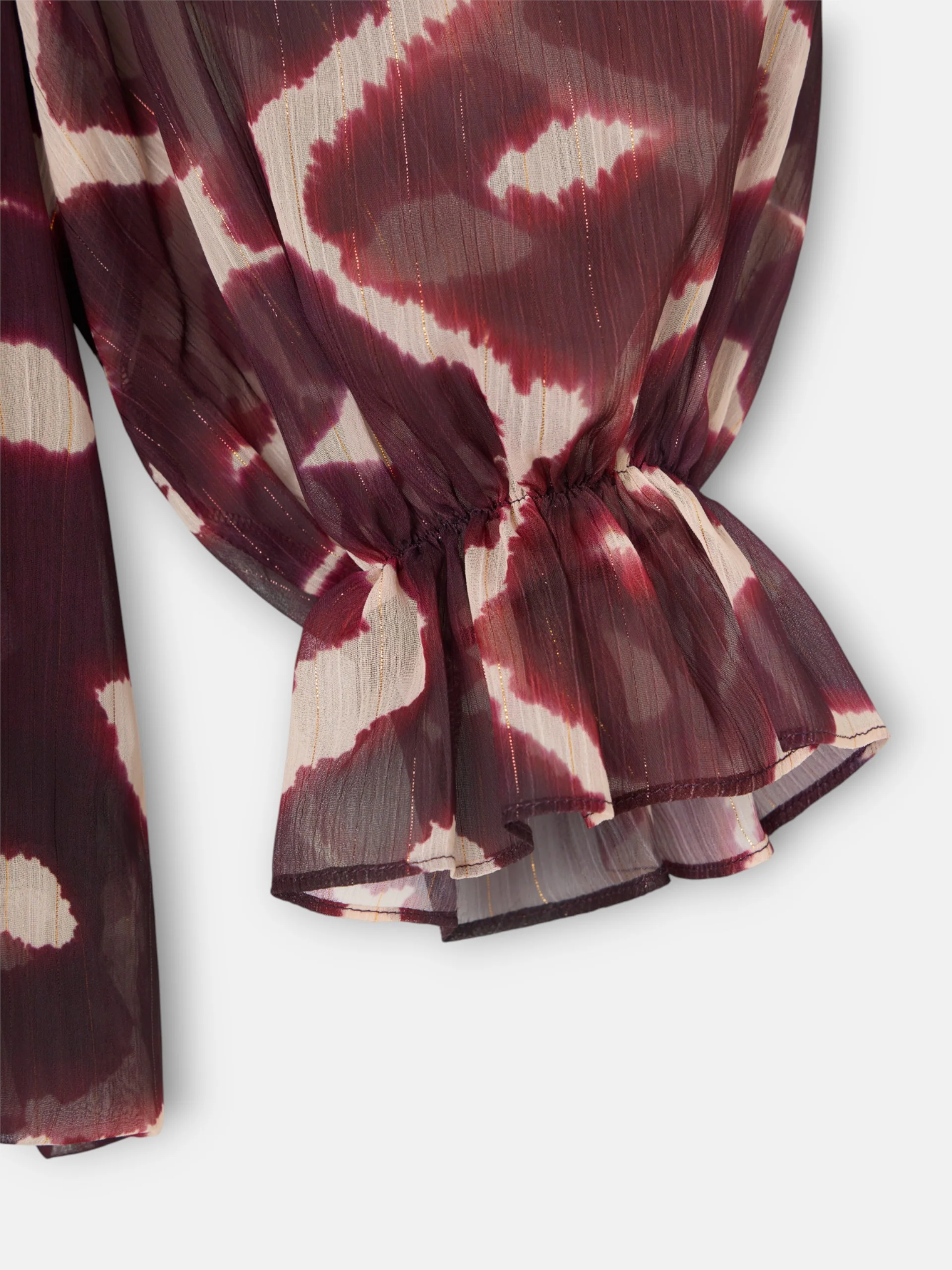 Blusa fruncida estampado marrones - Image 8