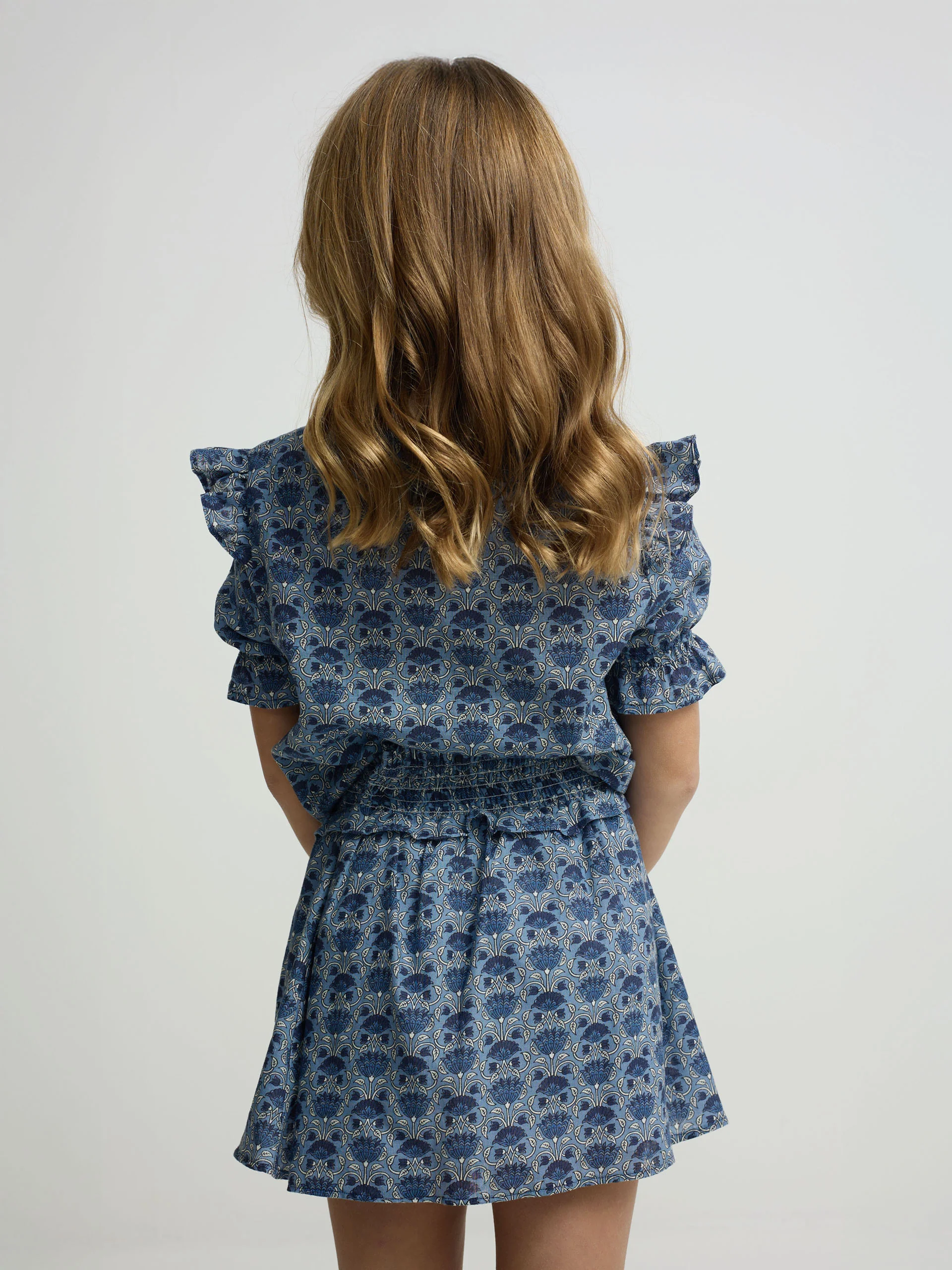 Blusa girl manga corta estampado azul - Image 6