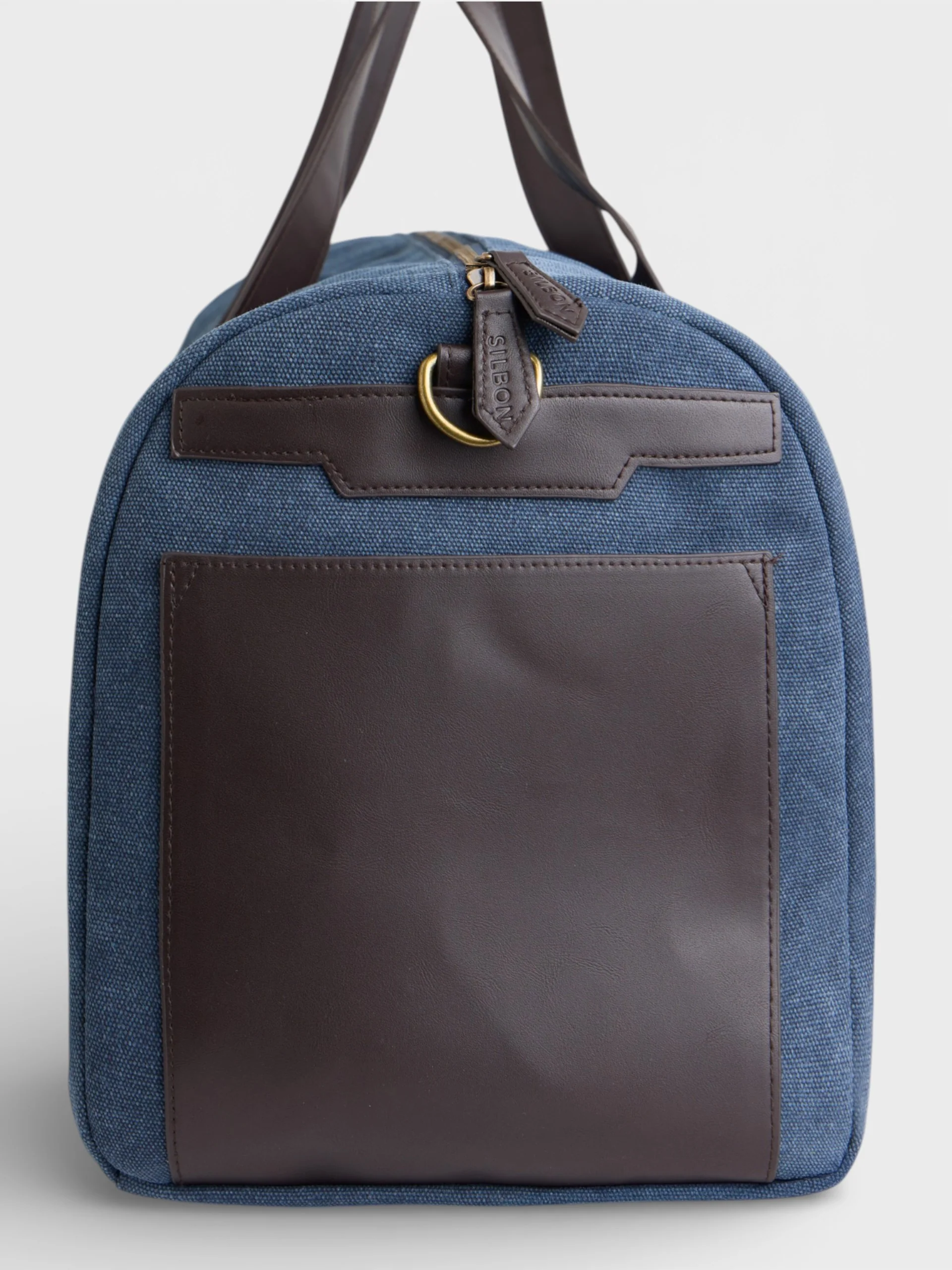 Bolsa de viaje detalle piel azul marino - Image 4