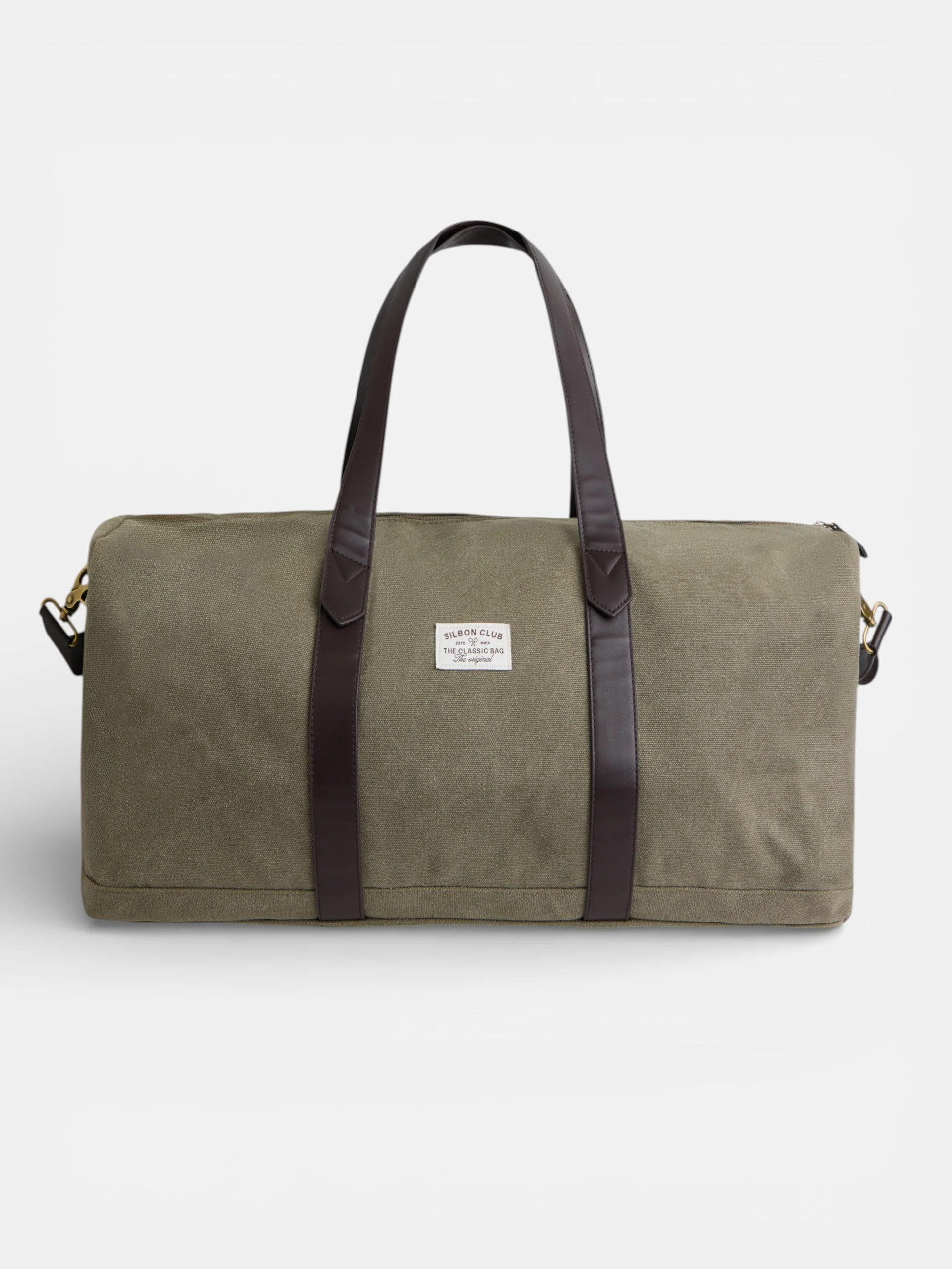 Bolsa de viaje detalle piel verde - Image 3