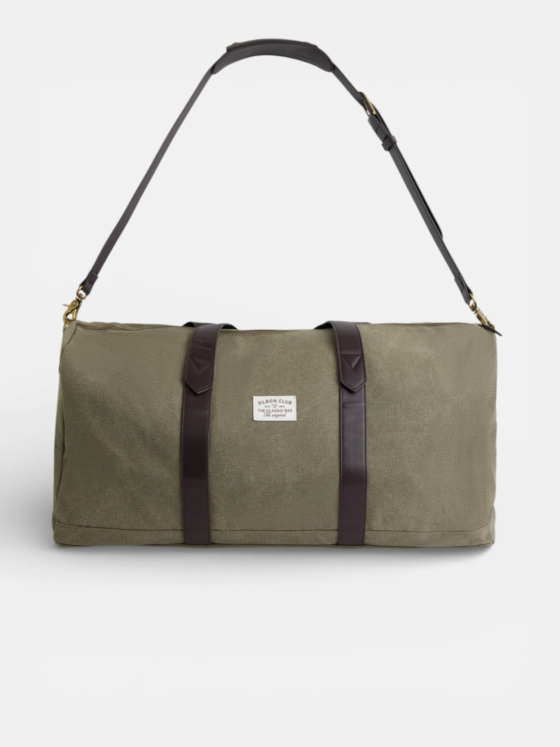 Bolsa de viaje detalle piel verde - Image 5