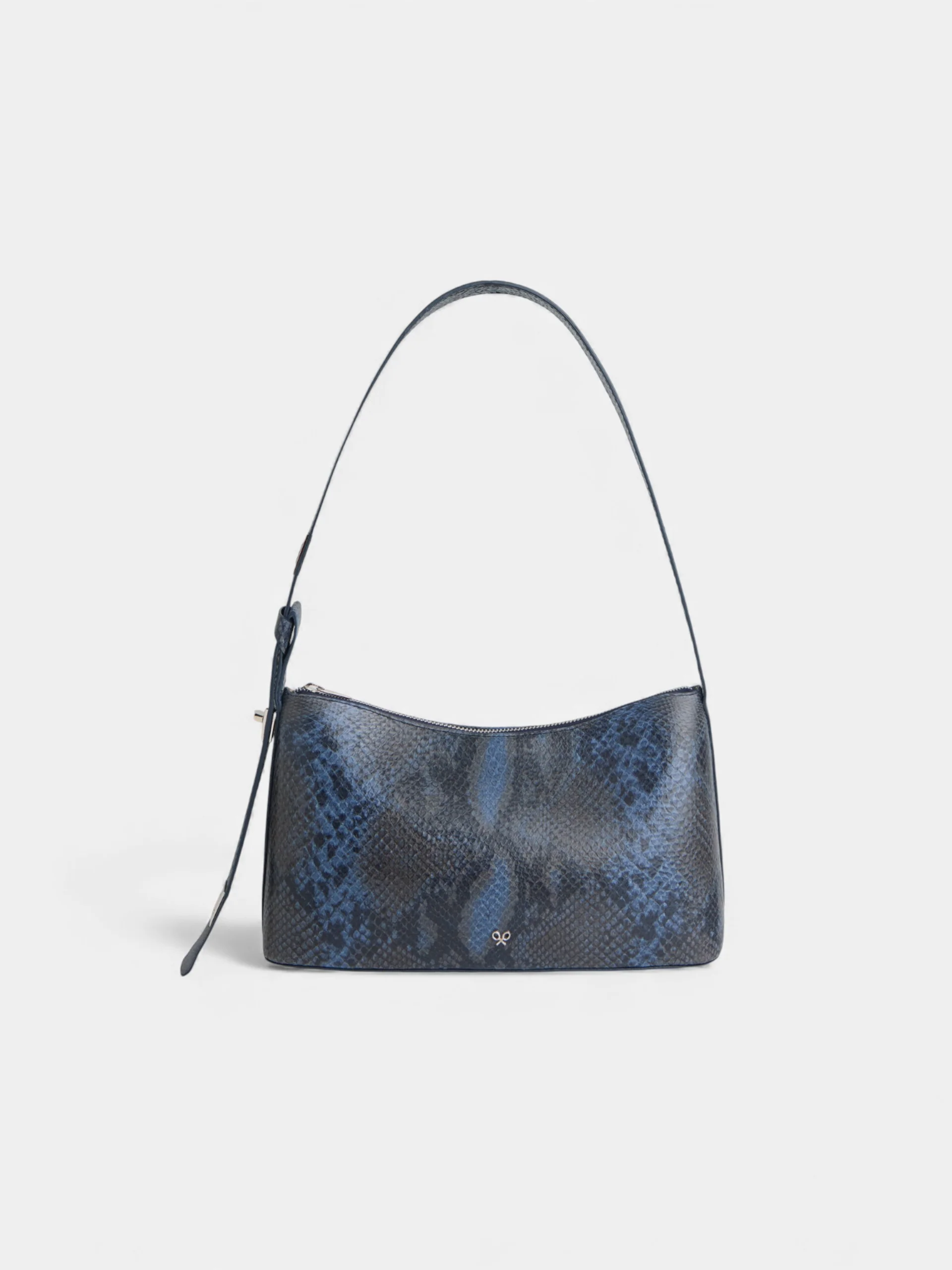 Bolso pochette piel animal print azul - Image 3