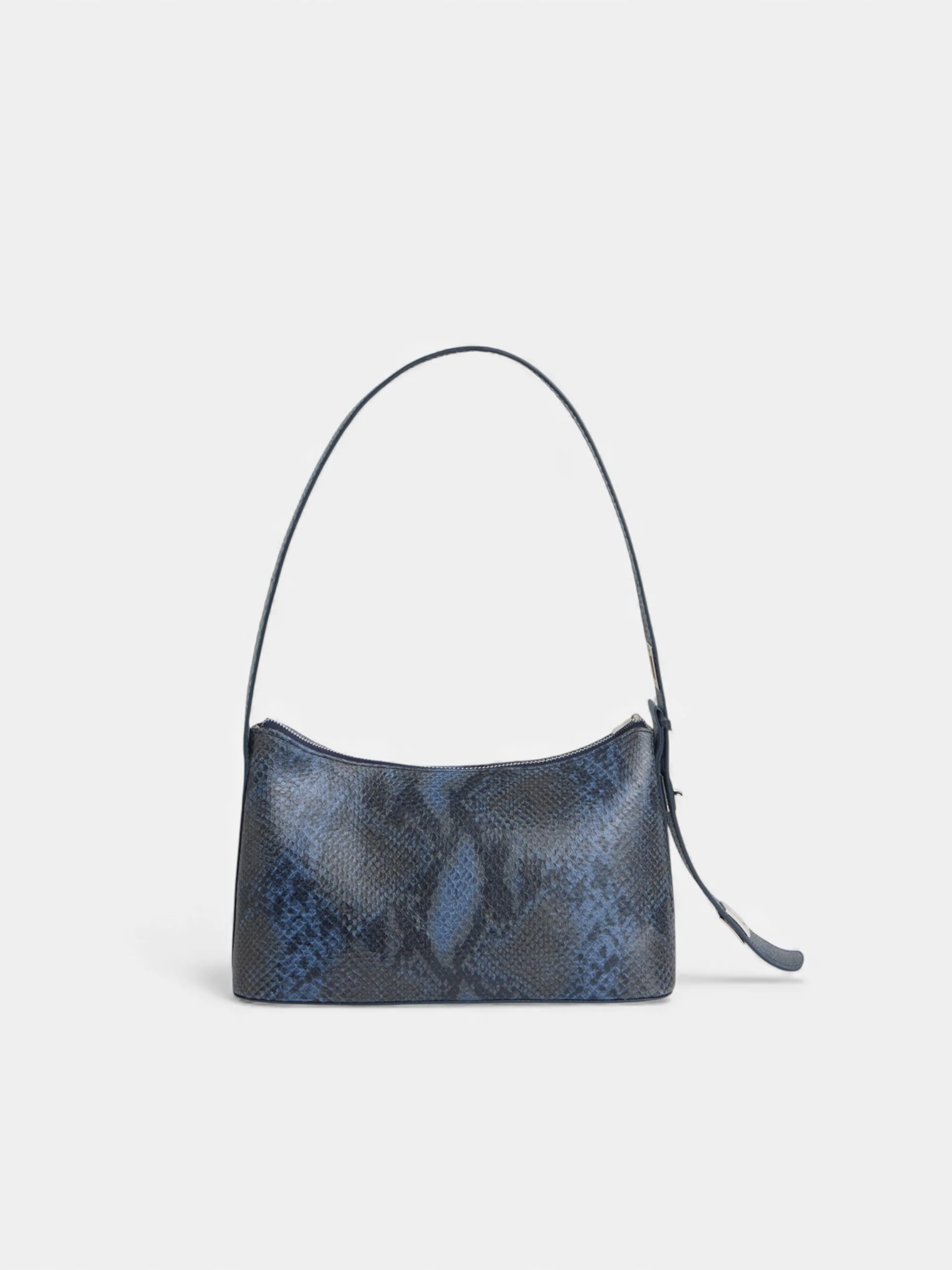 Bolso pochette piel animal print azul - Image 6
