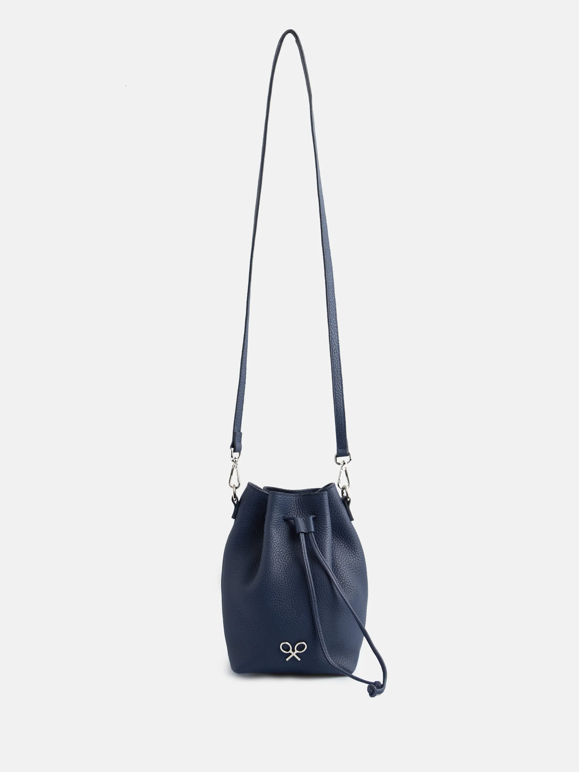 Bolso saco piel azul marino - Image 2