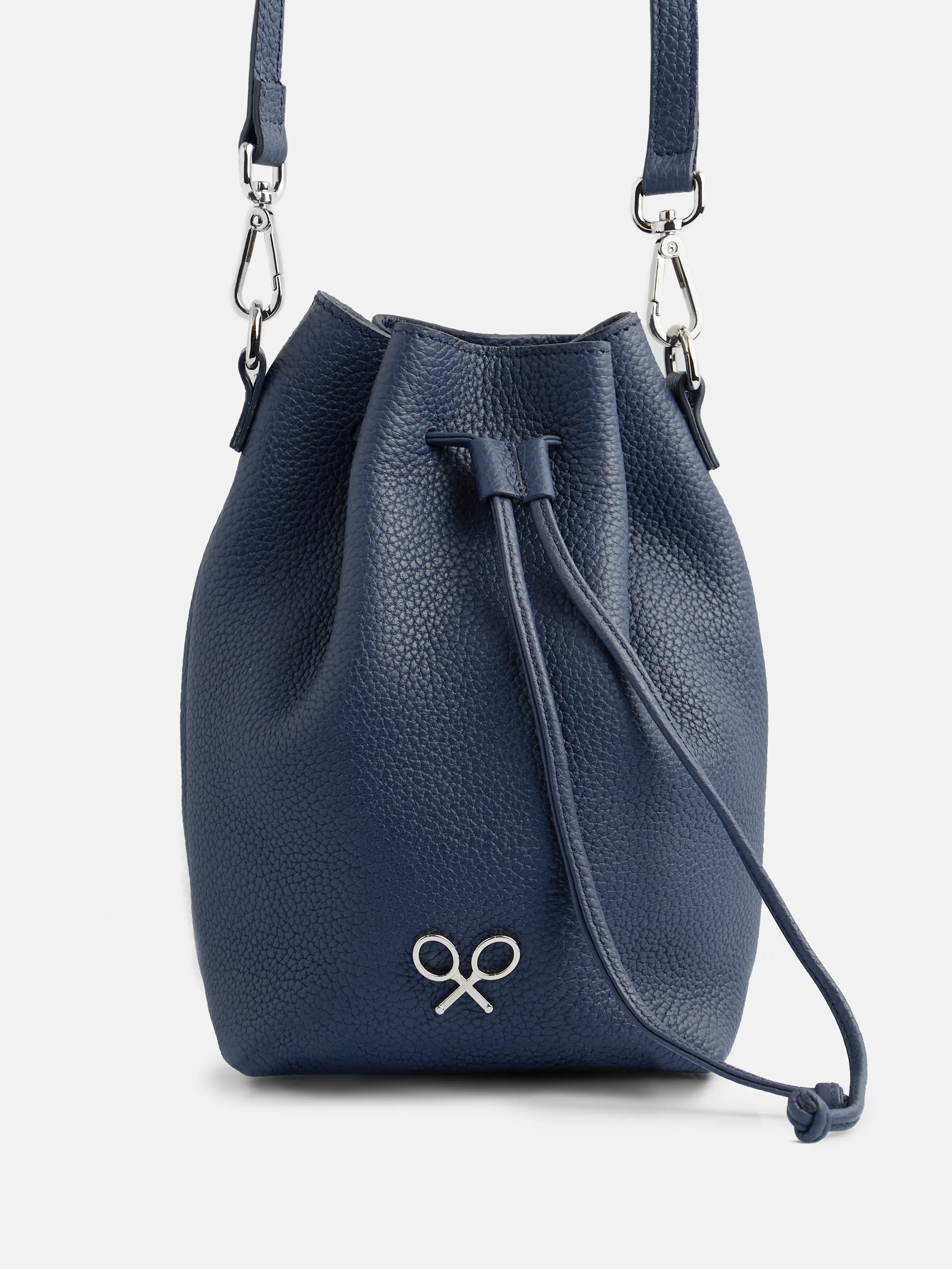 Bolso saco piel azul marino - Image 3