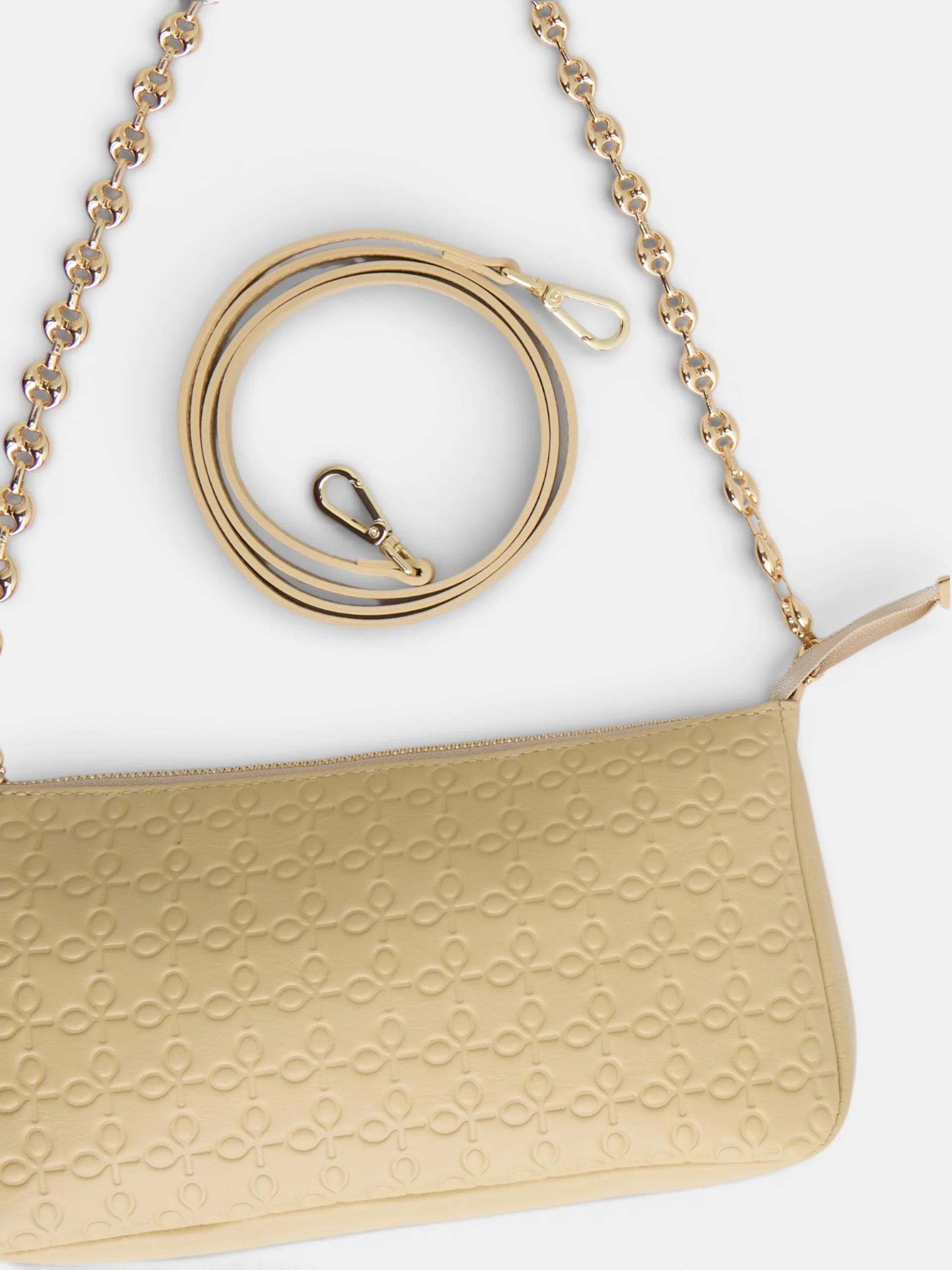 Bolso silbon cadena arena - Image 4