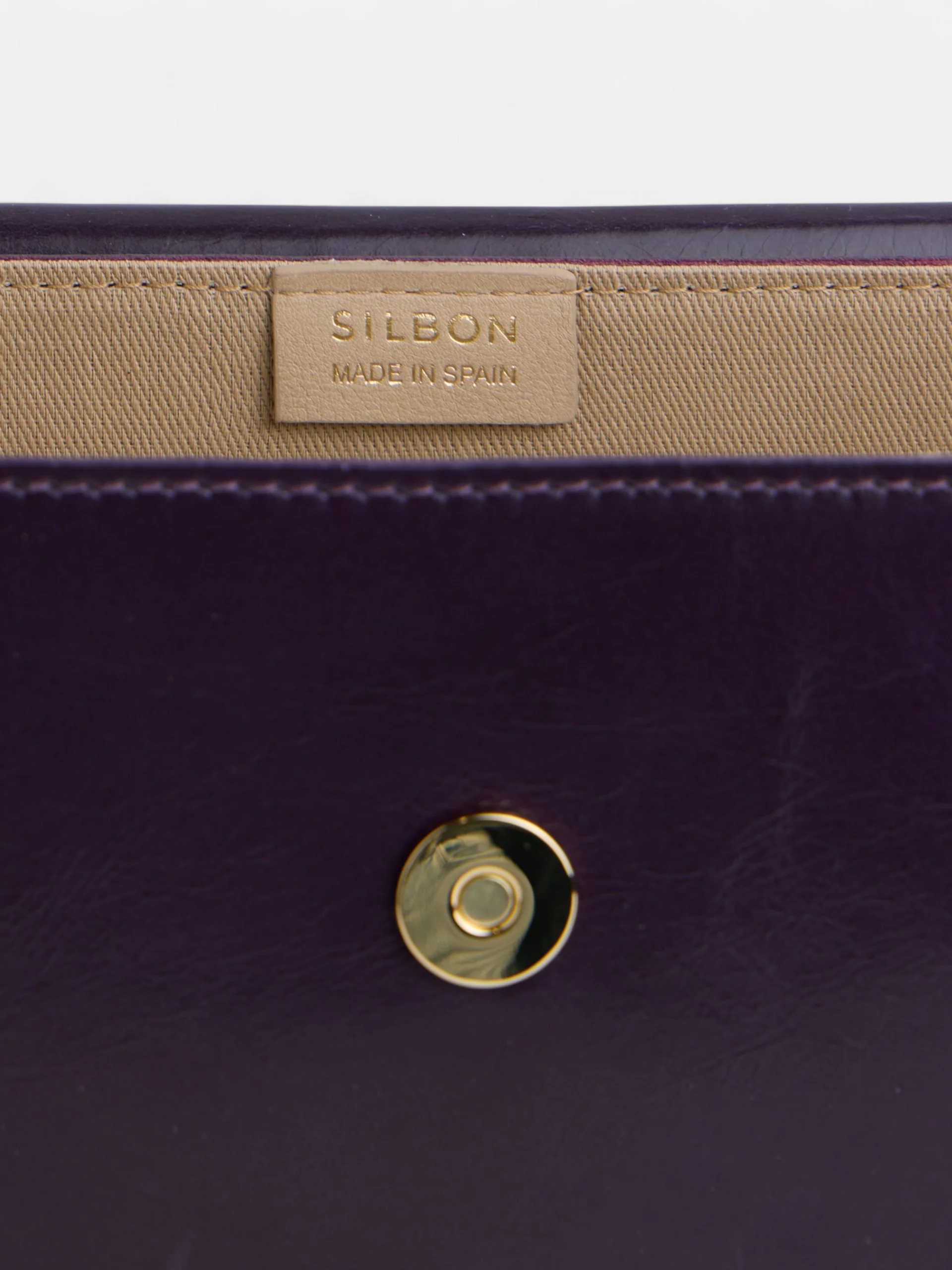 Bolso solapa piel morado - Image 5