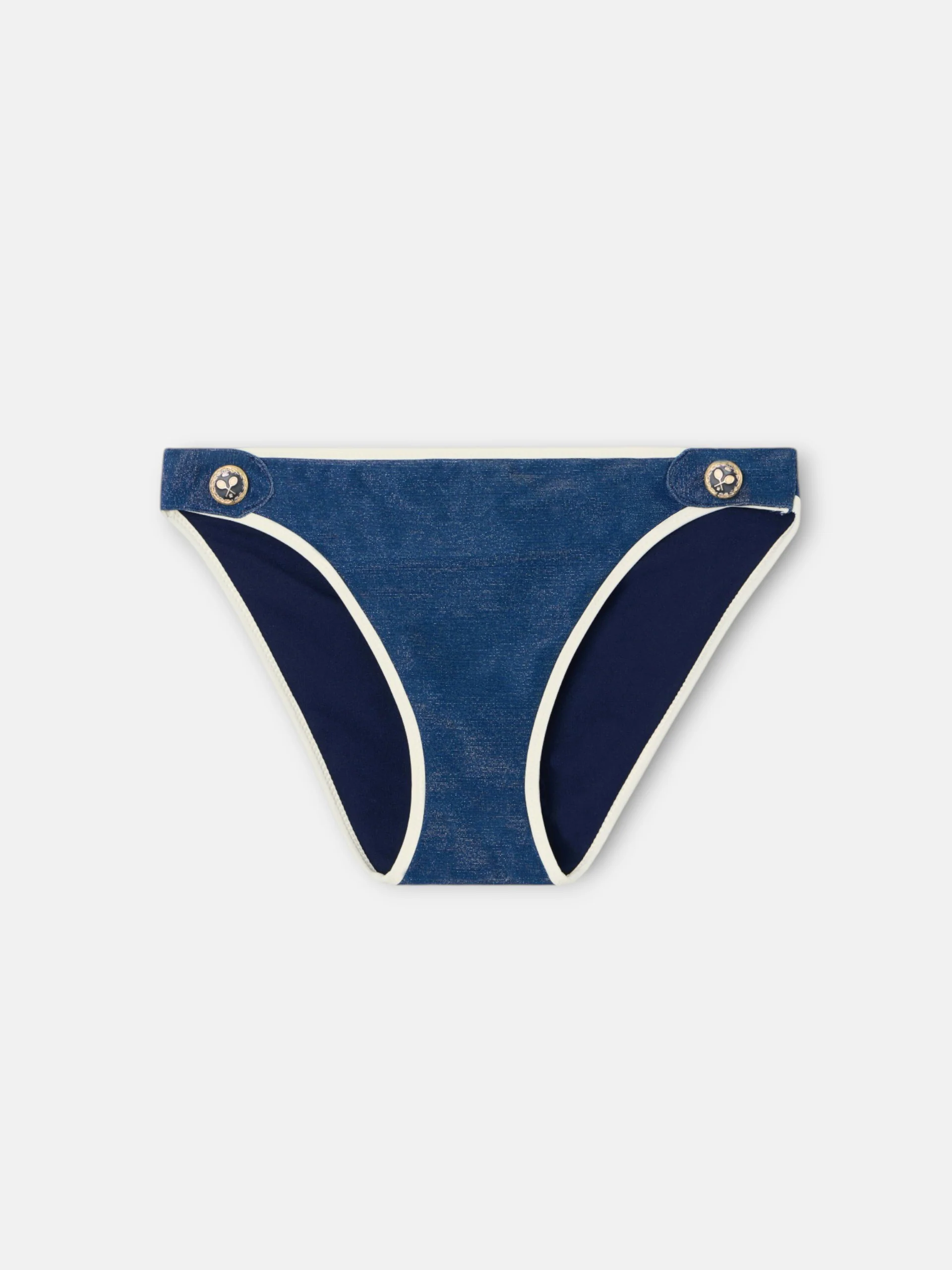 Braguita bikini marinero lurex azul - Image 6