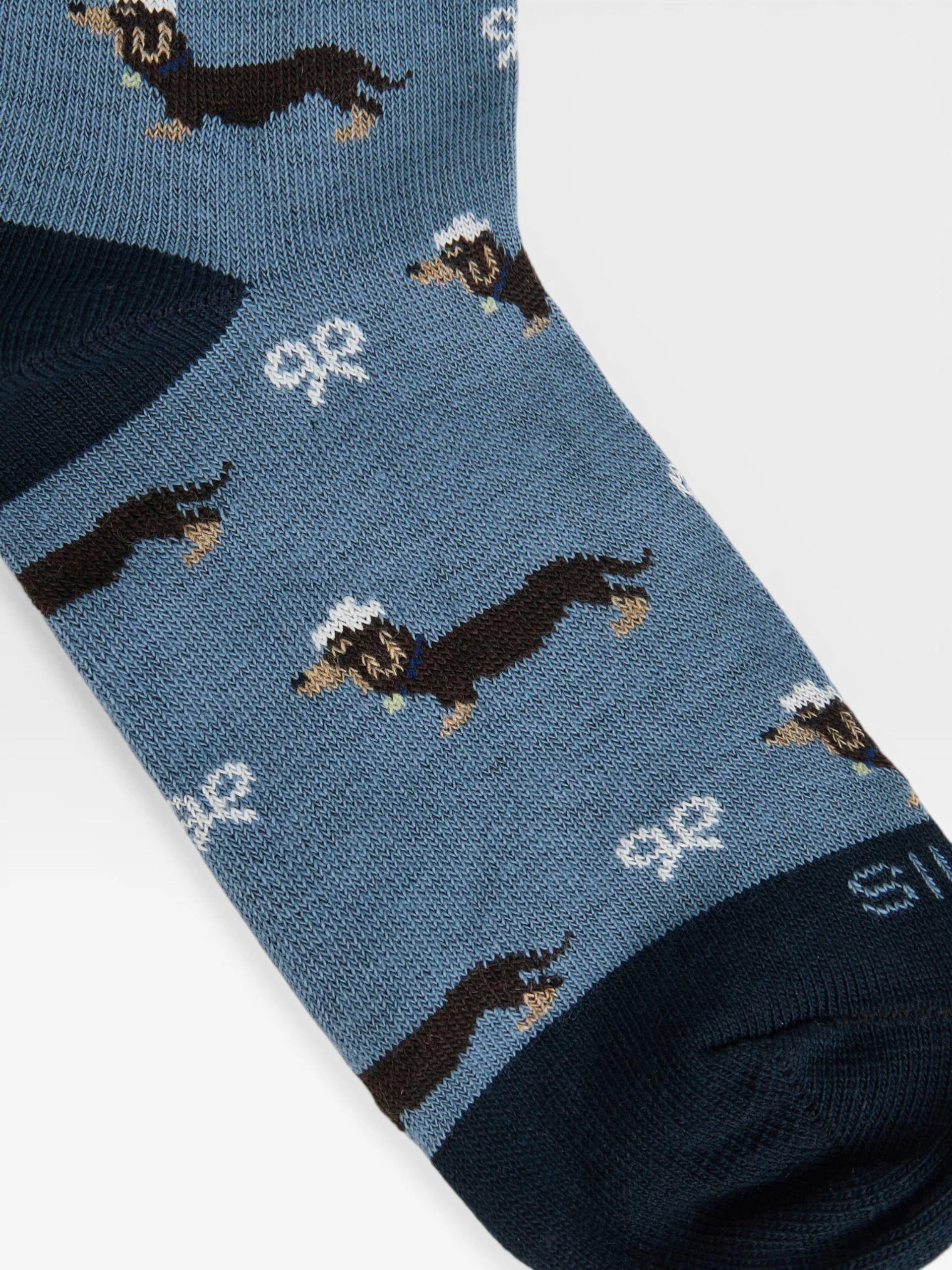 Calcetin kids doggy teckel azul - Image 2