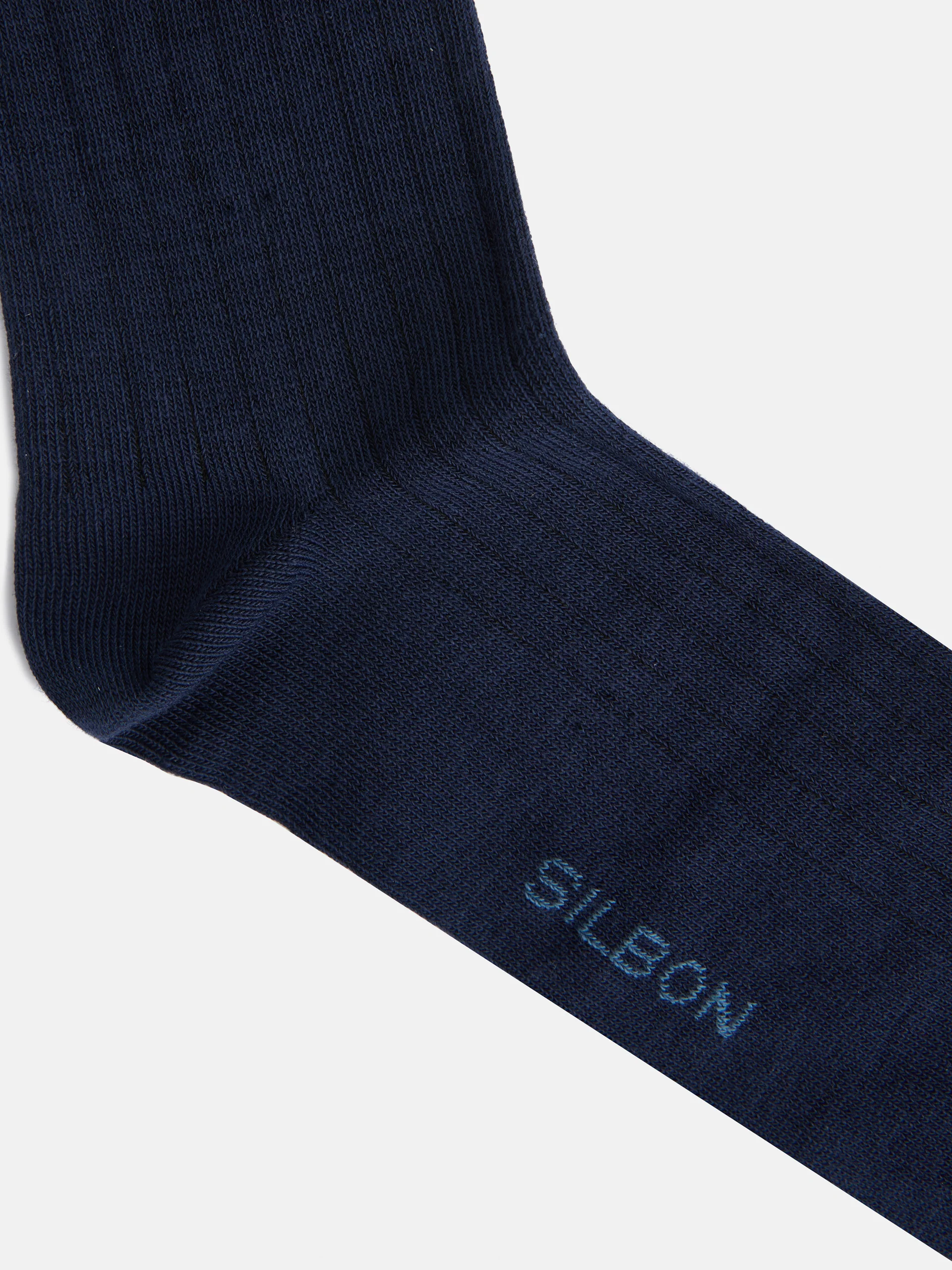 Calcetin silbon liso azul marino - Image 3