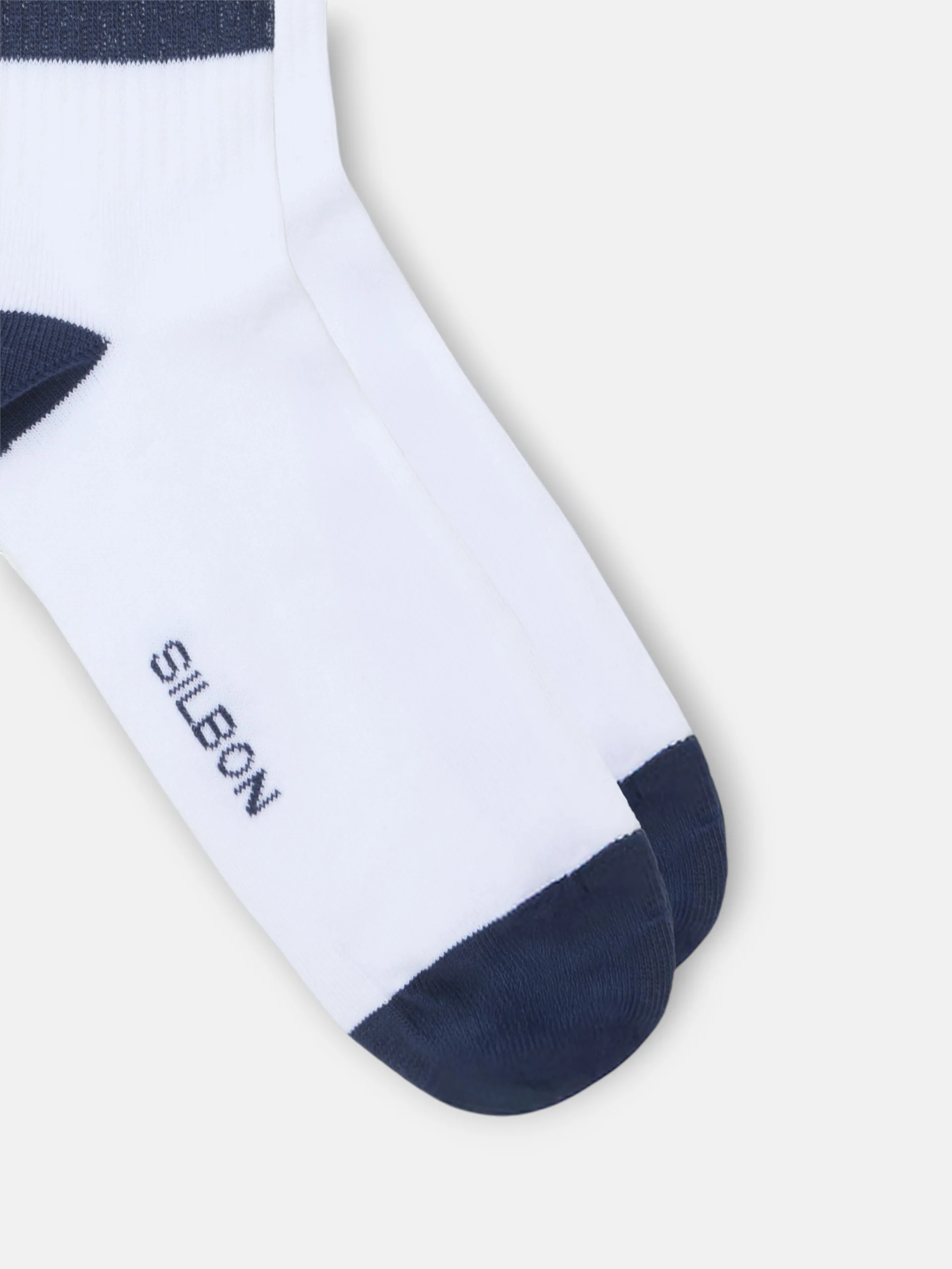 Calcetin sport blanco rayas marino - Image 3