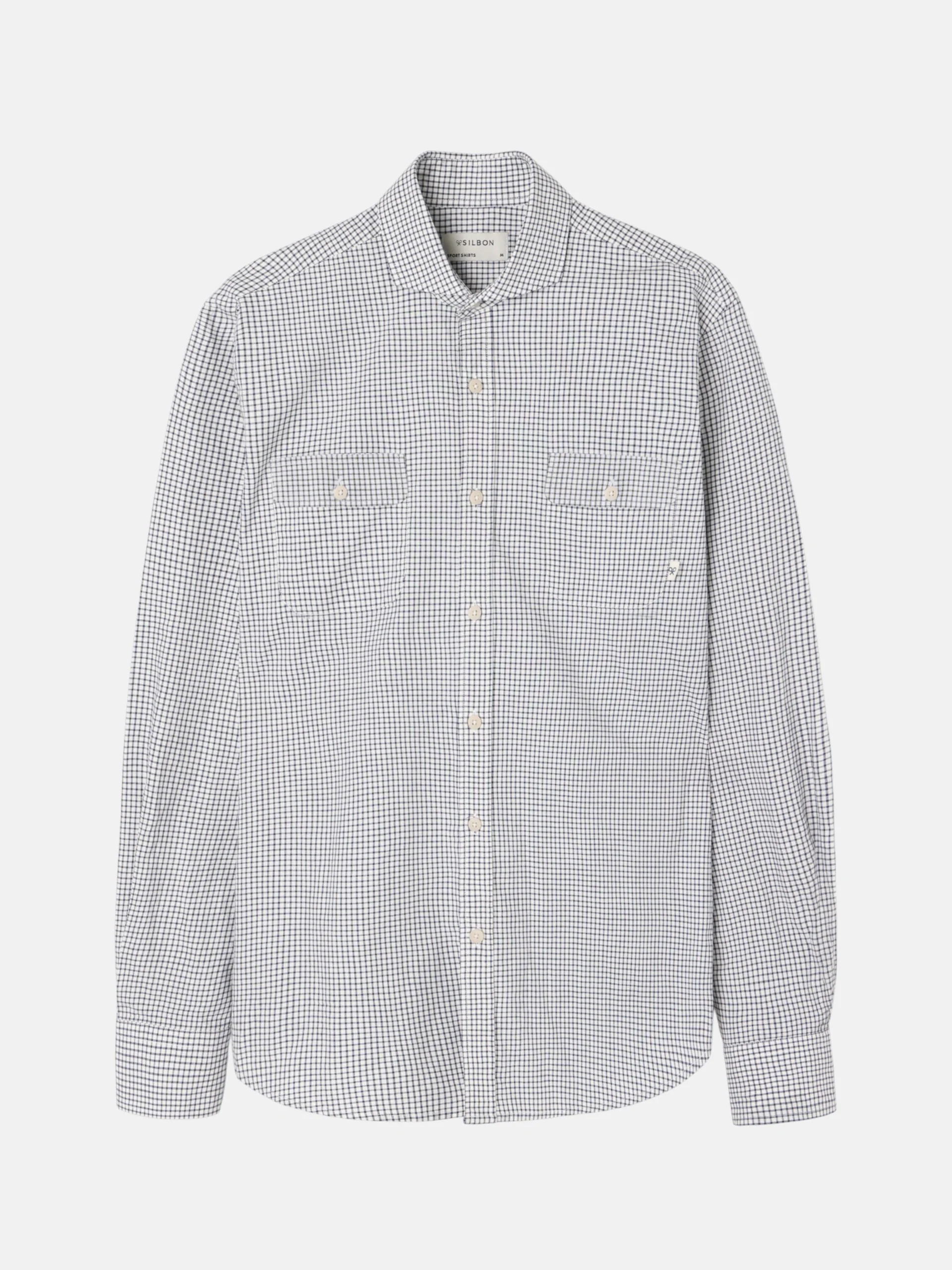 Camisa bolsillos cuadros cruise azul marino - Image 3