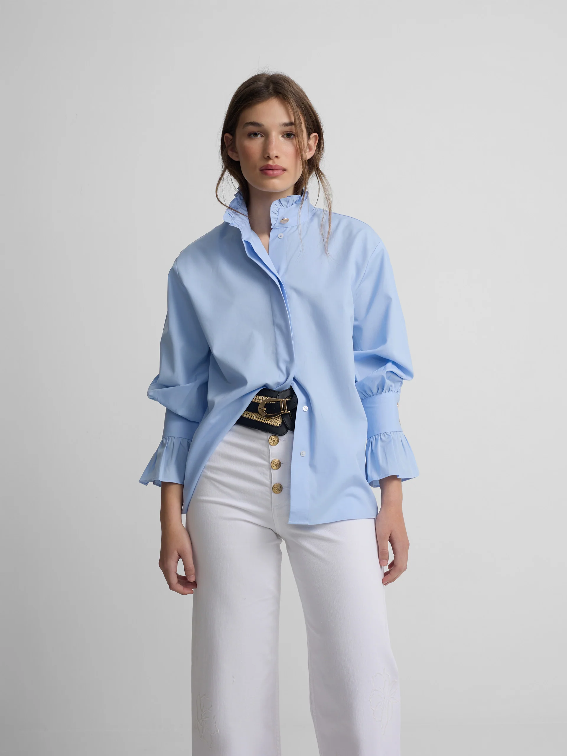 Camisa detalle puño celeste - Image 3