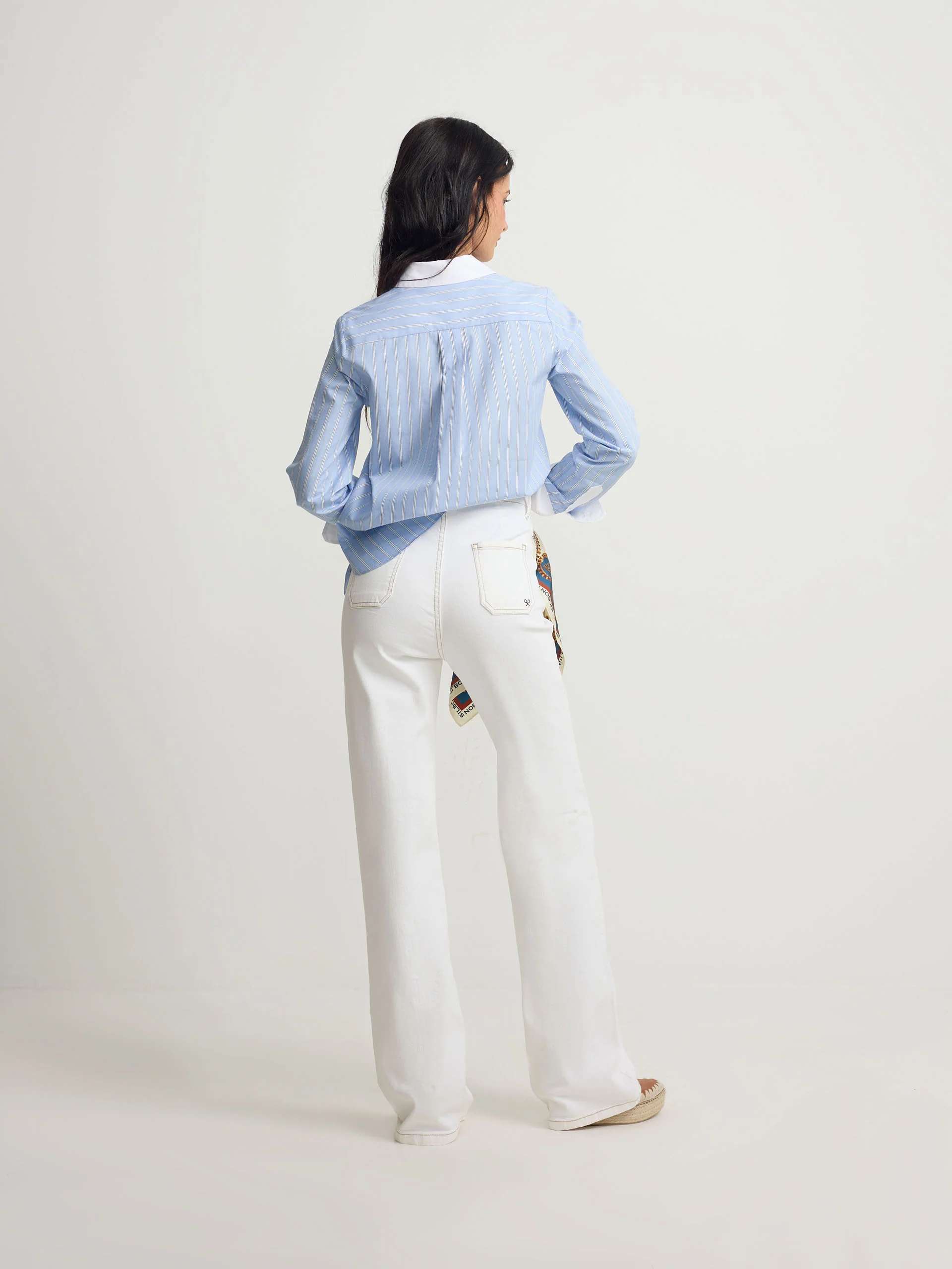 Camisa estructura rayas celeste - Image 5