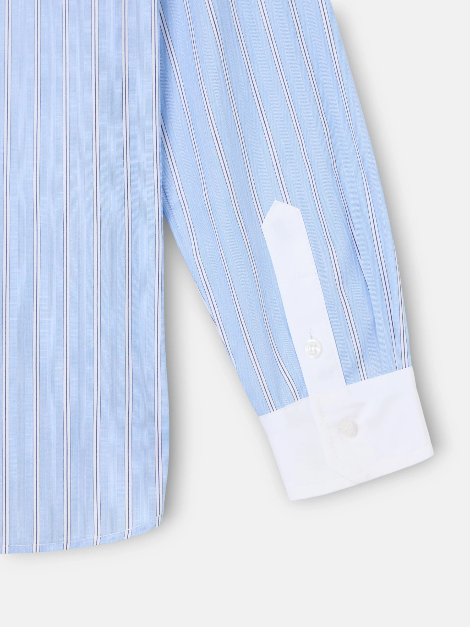 Camisa estructura rayas celeste - Image 7