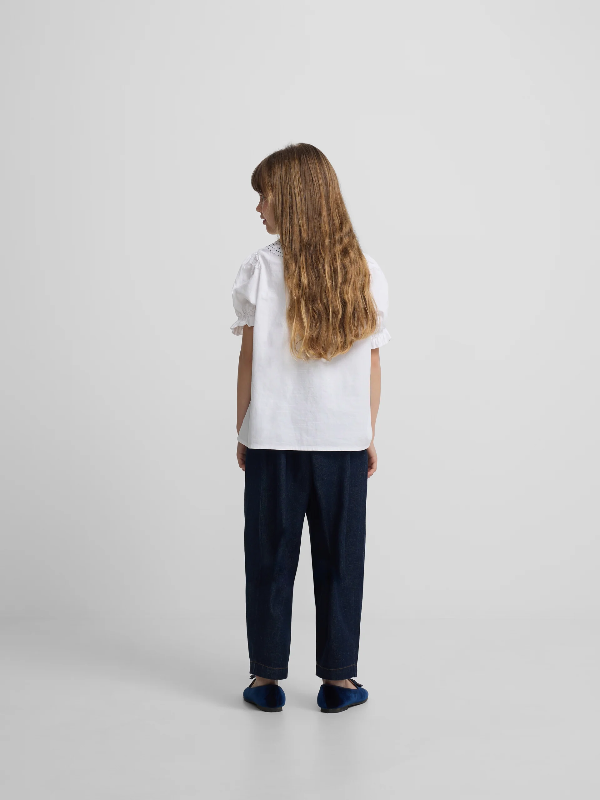Camisa girl fruncidos lino blanca - Image 7