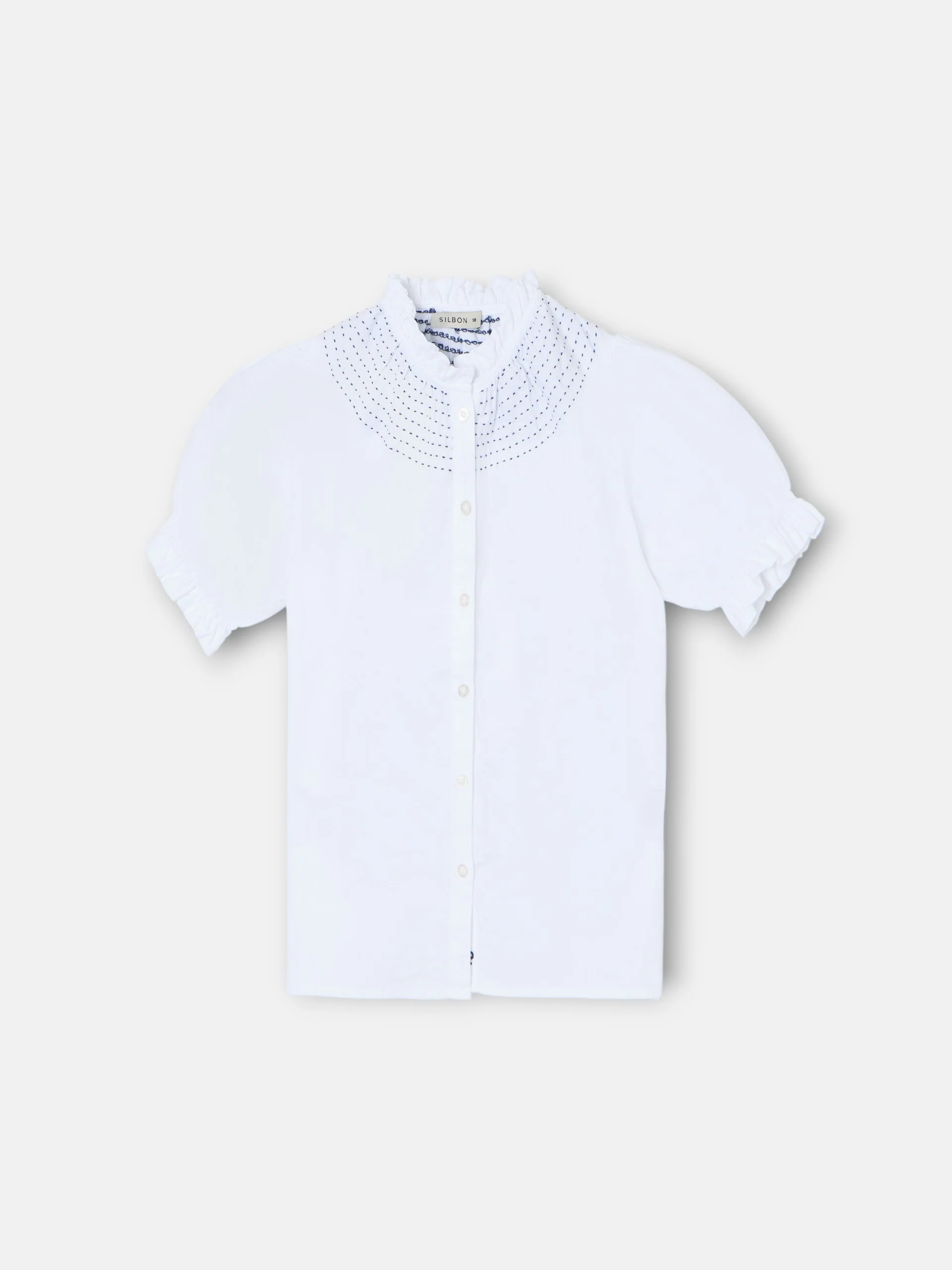 Camisa girl fruncidos lino blanca - Image 8