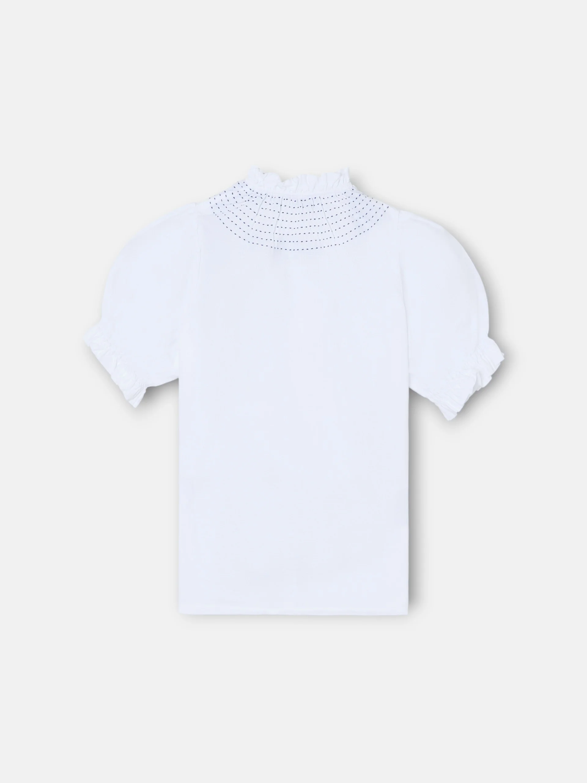 Camisa girl fruncidos lino blanca - Image 9