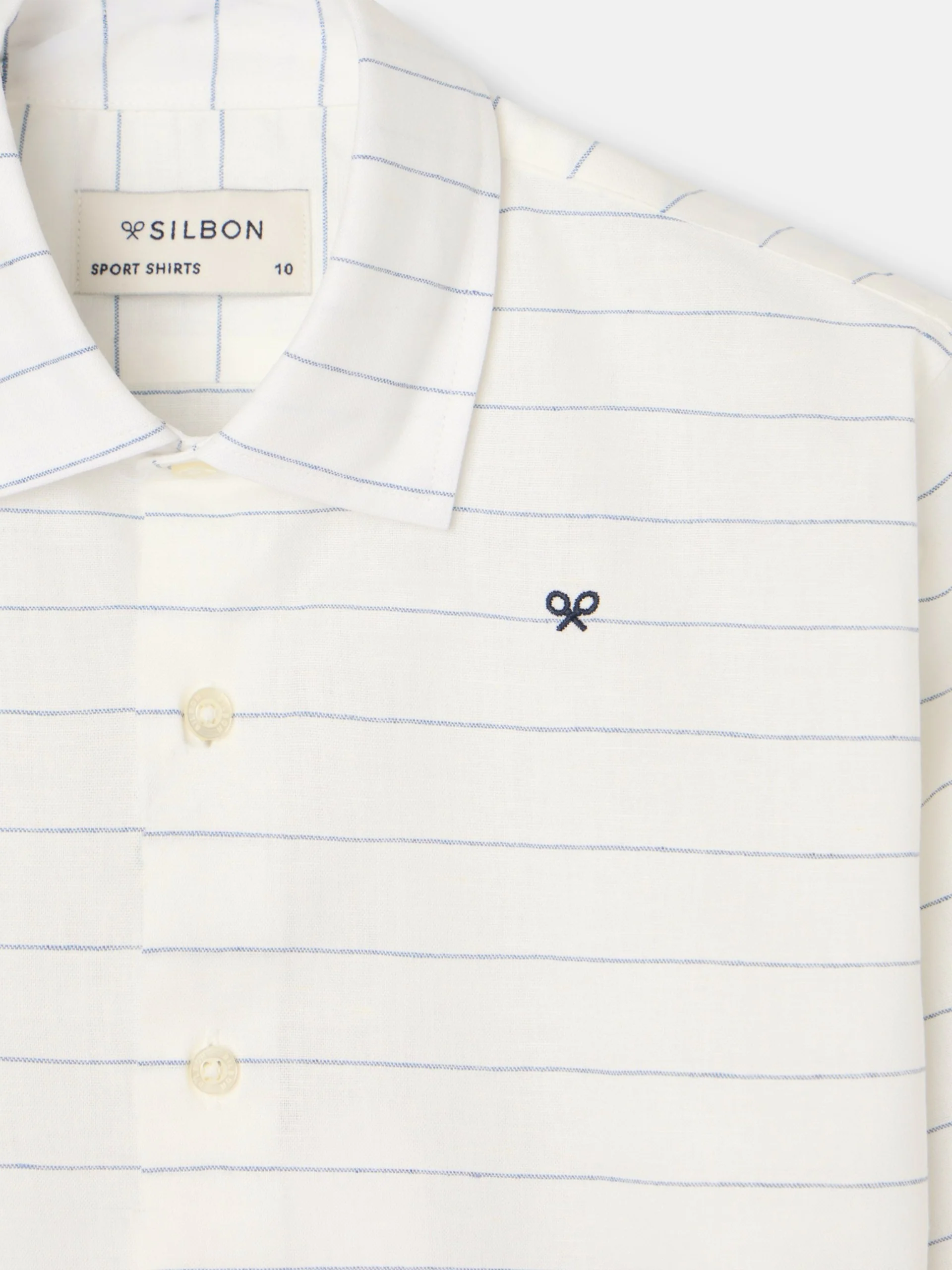 Camisa kids lino raya fina azul - Image 2