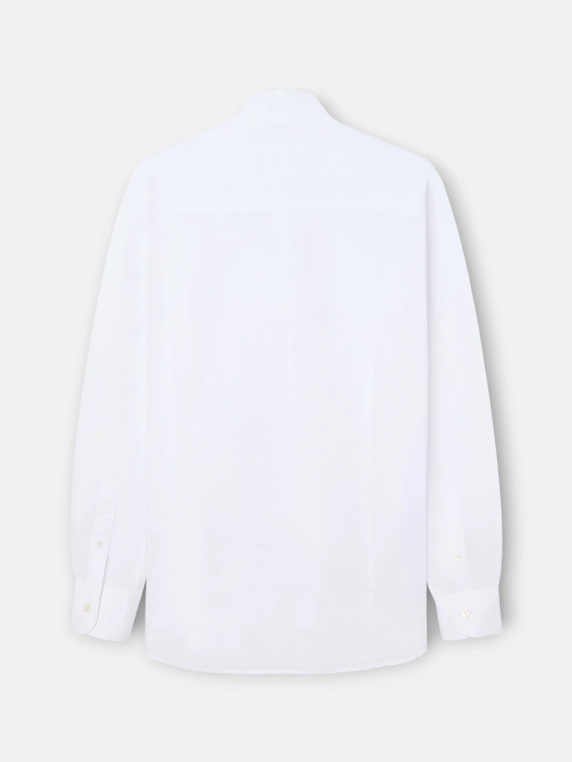 Camisa lino unique cuello chimenea blanca - Image 11