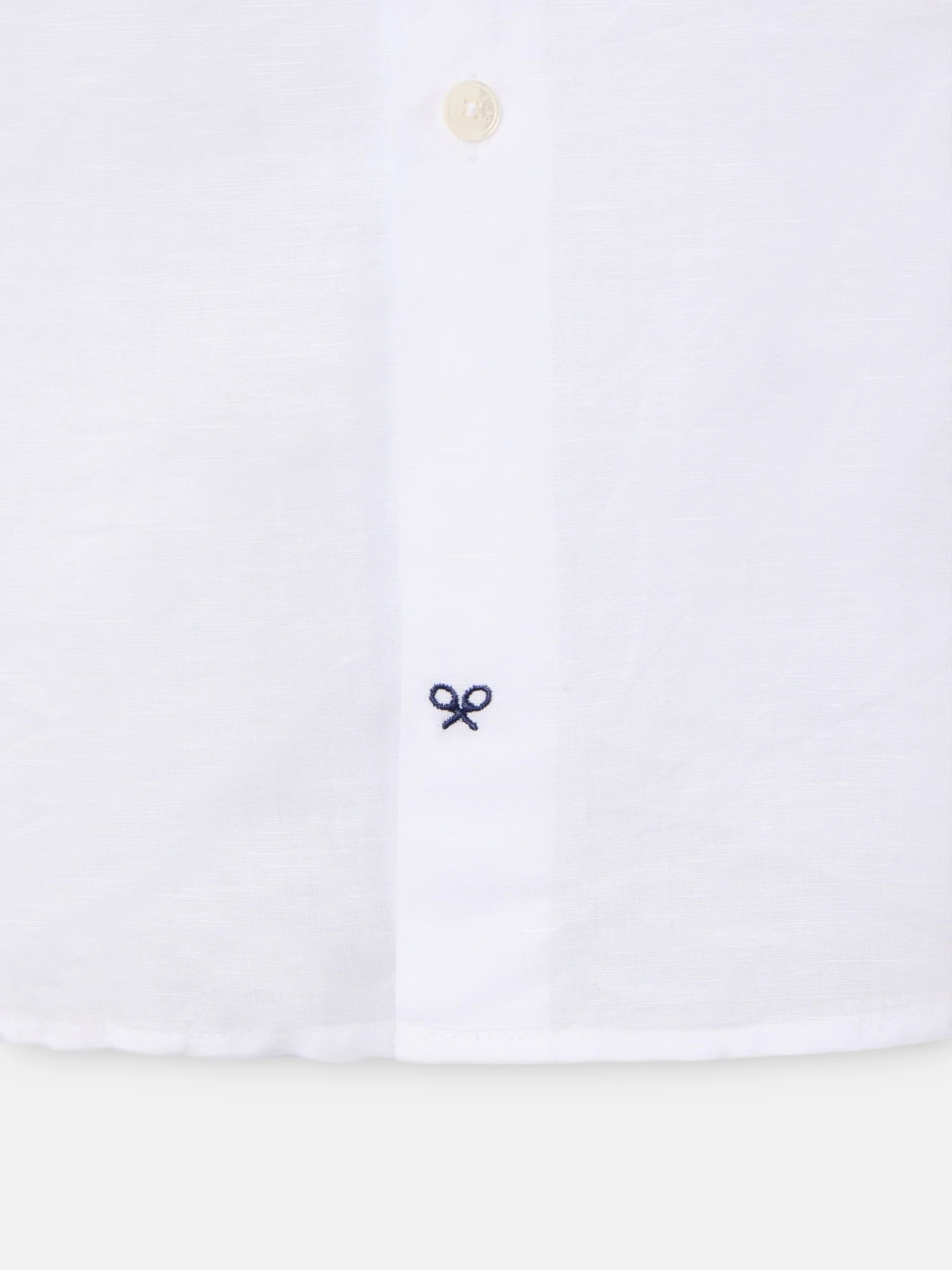 Camisa lino unique cuello chimenea blanca - Image 9