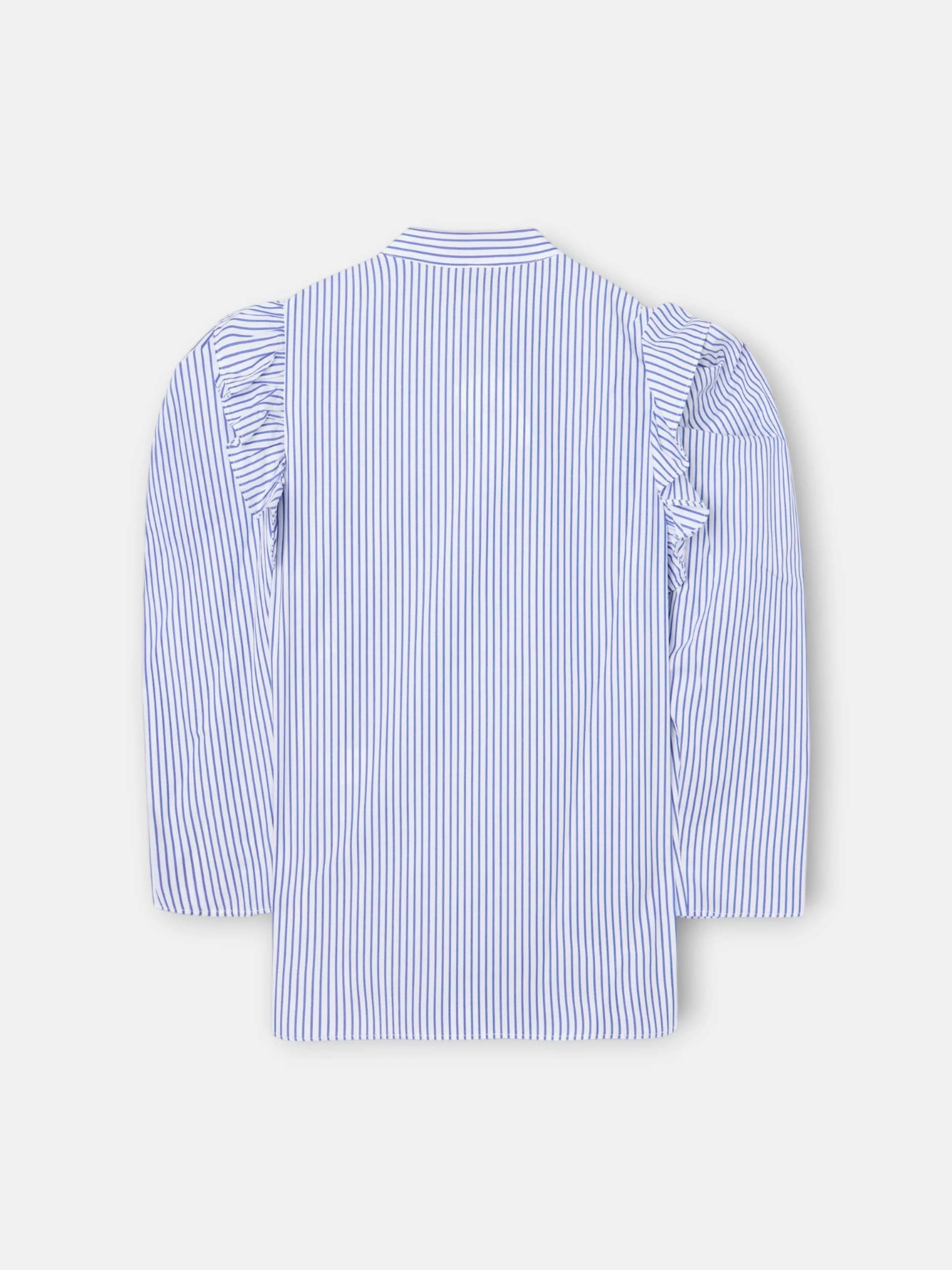 Camisa manga abullonada rayas azules y blancas - Image 8
