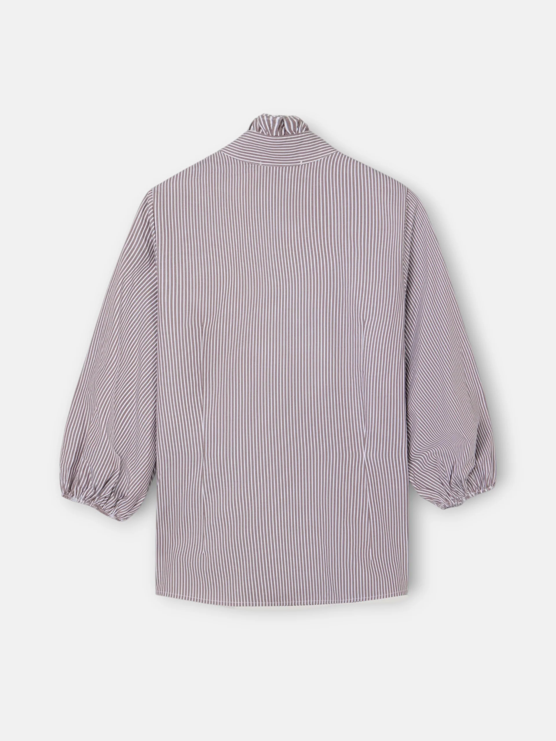 Camisa manga farol rayas marrones - Image 8