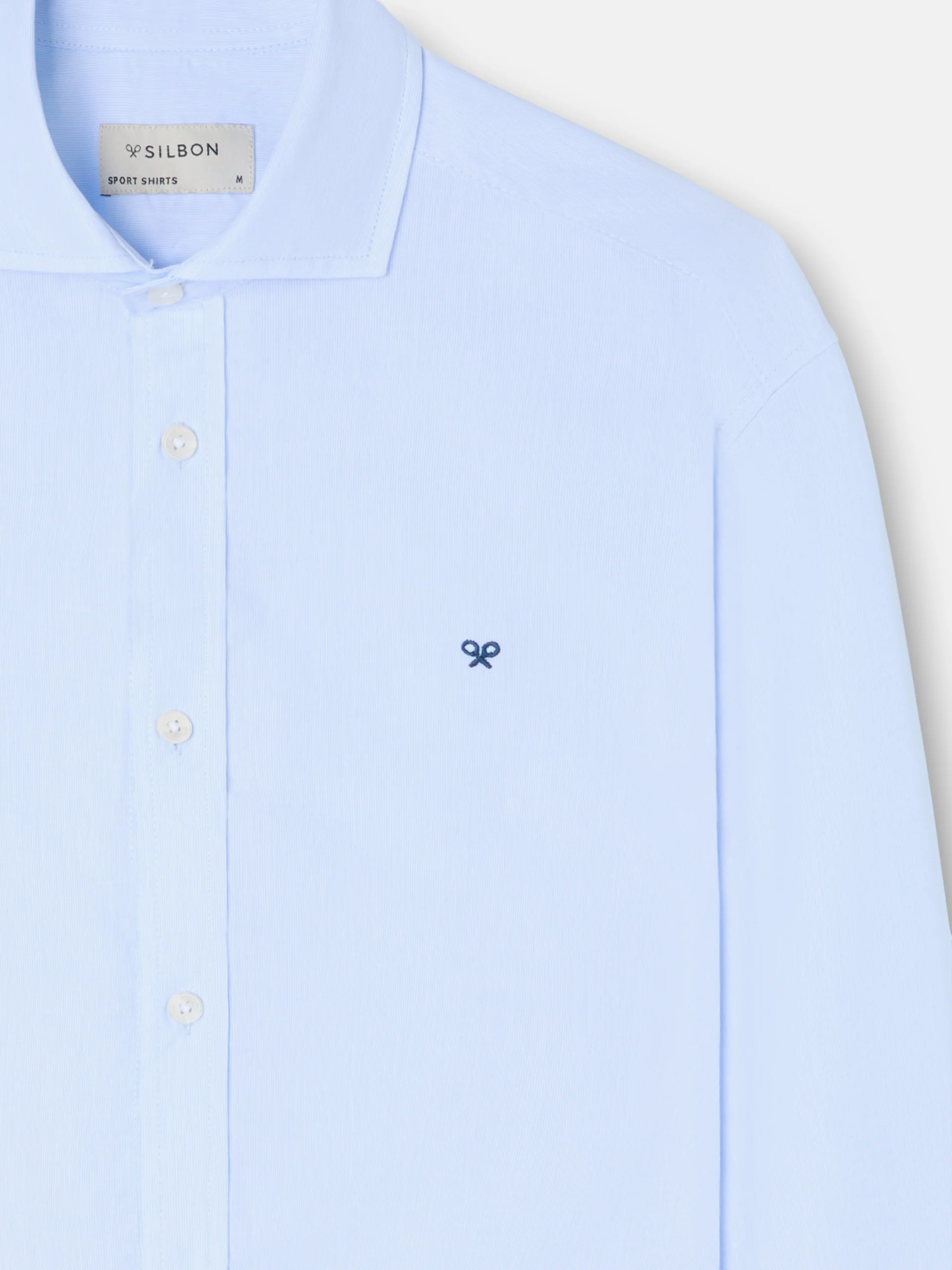 Camisa sport classic multirayas celeste - Image 2